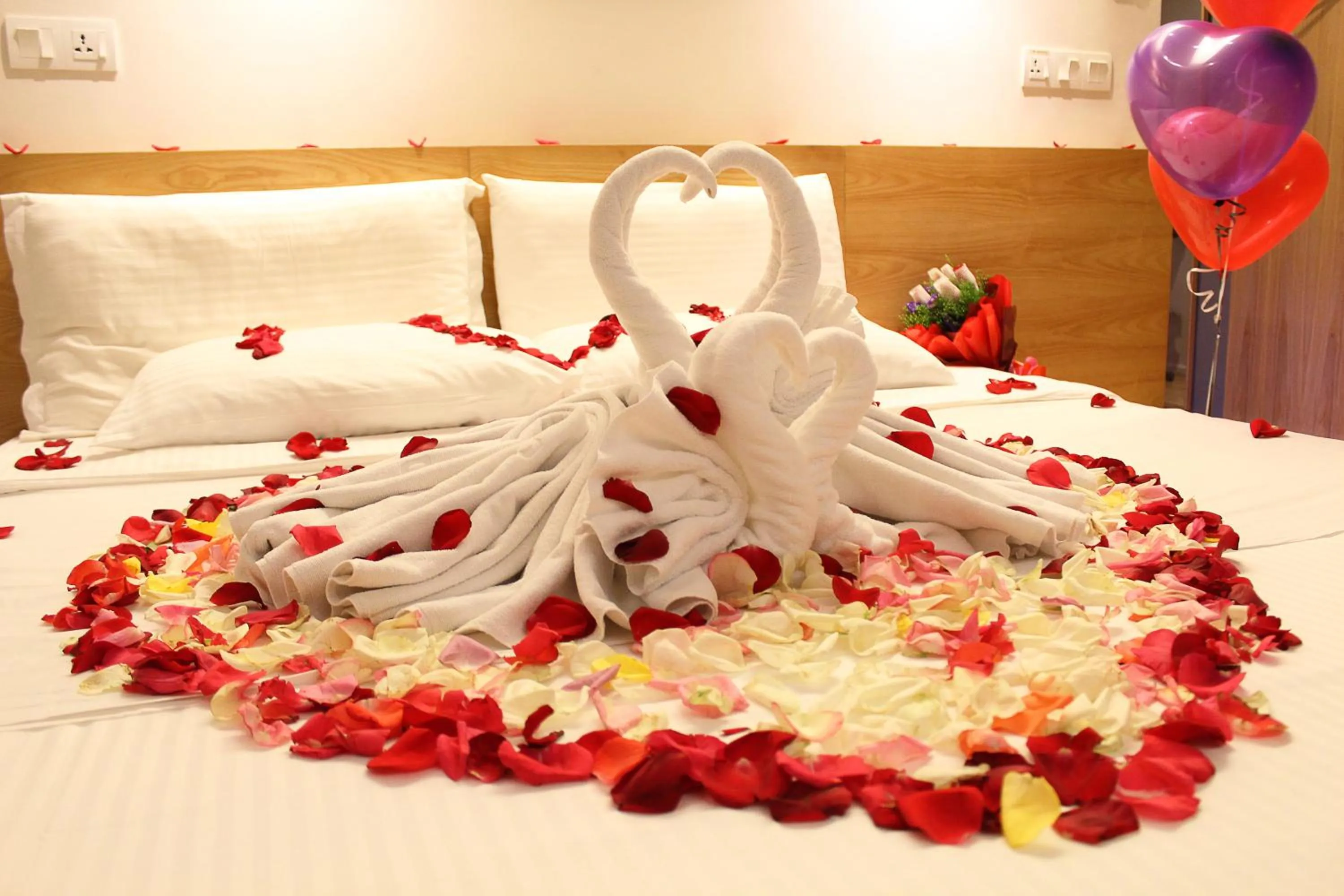 Decorative detail, Bed in de King Hotel KLCC