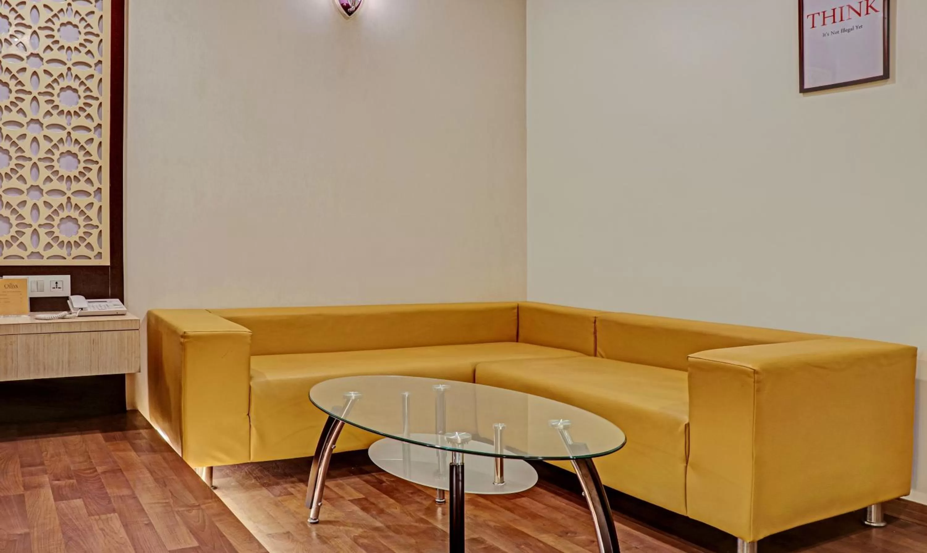 Seating area in The Onyx Hotel