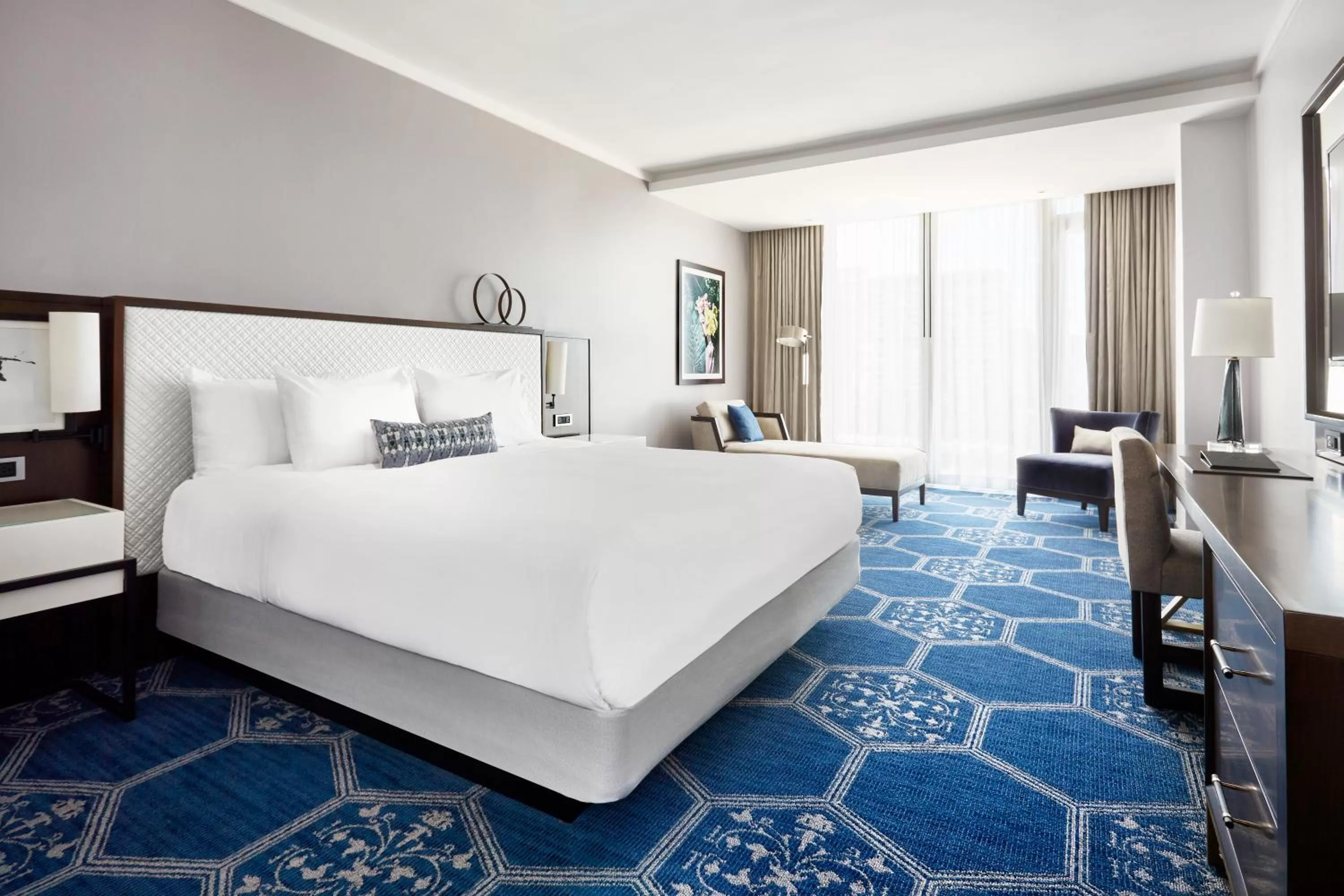 Bed in Fairmont El San Juan Hotel