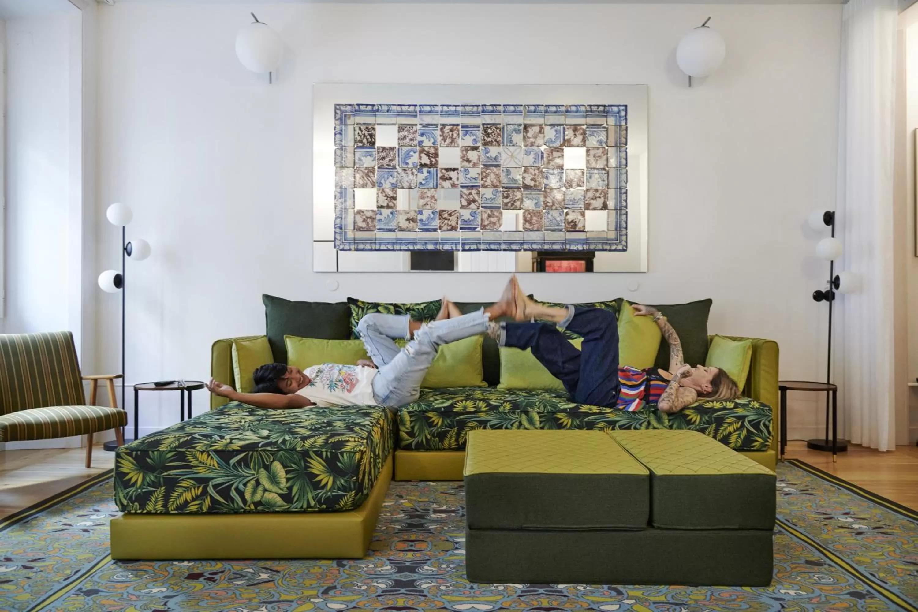 Living room in Cais Urban Lodge