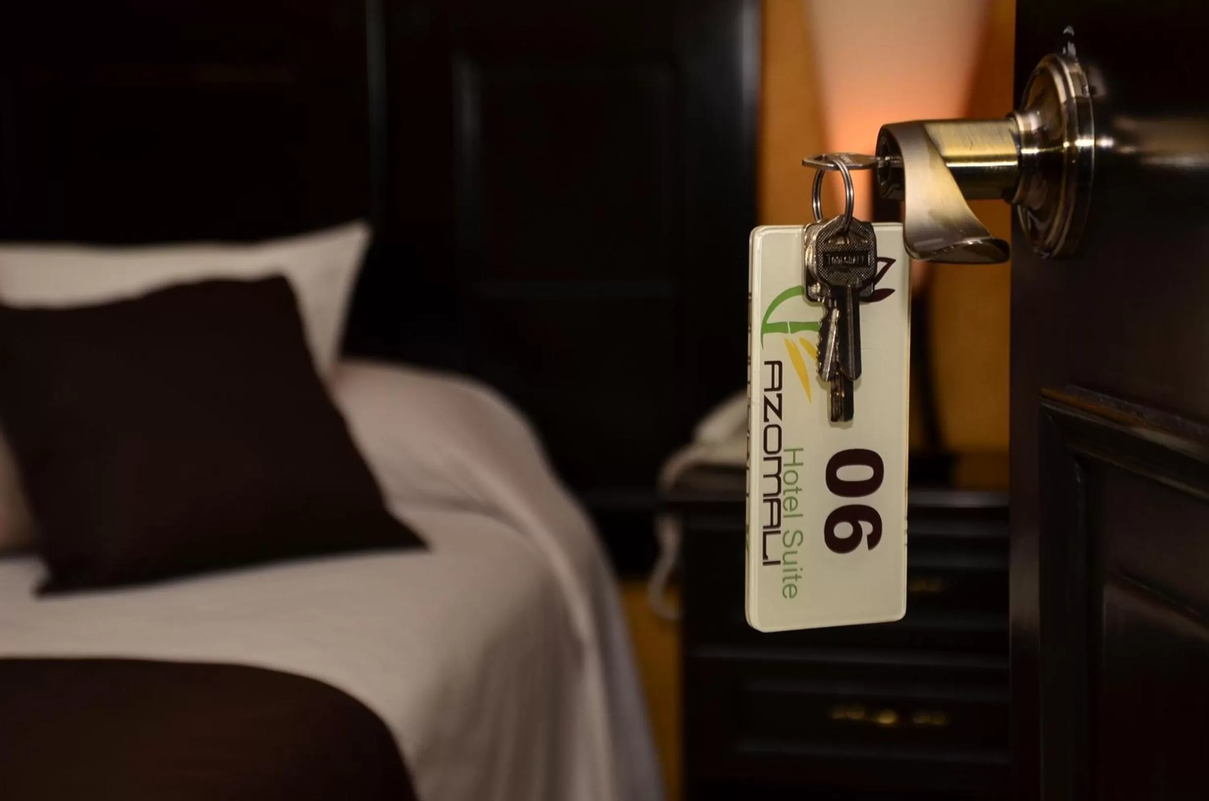 Property logo or sign, Bed in Hotel Suite Azomali