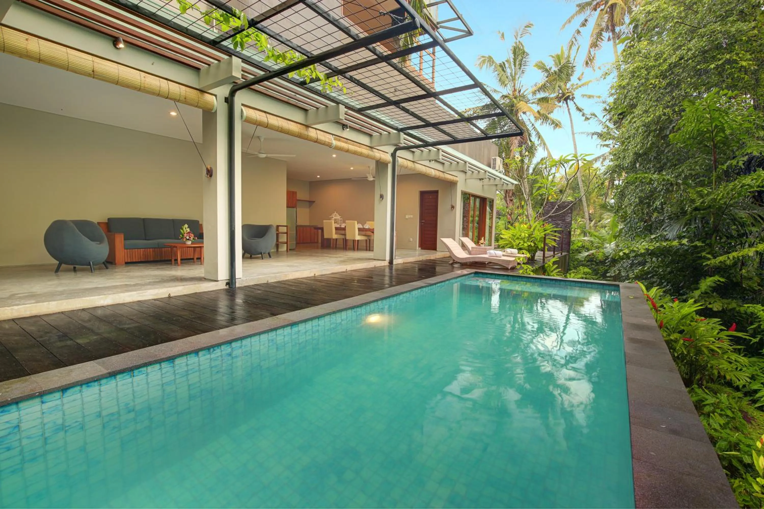 Garden view in Sativa Villas Ubud with Private Pool