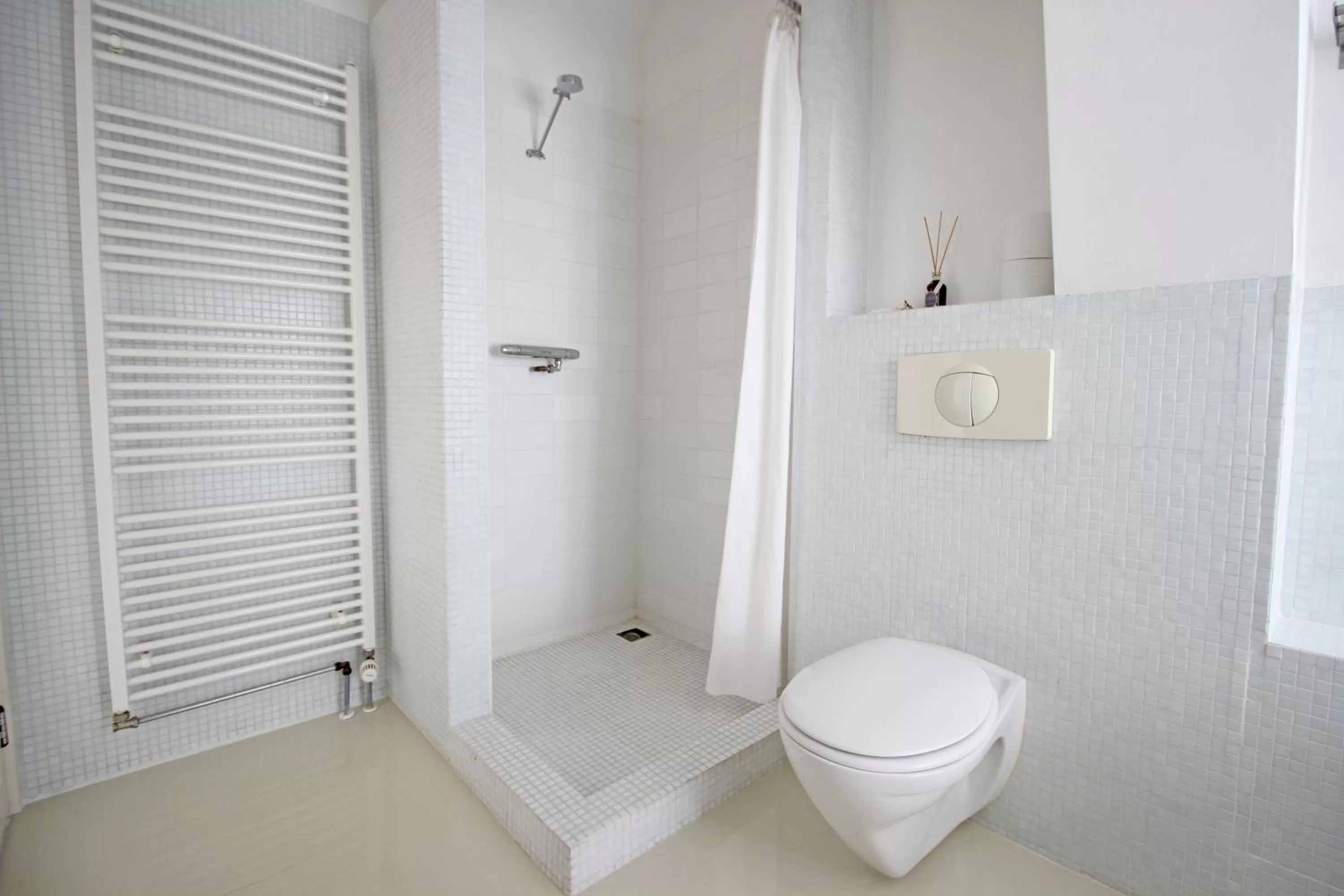 Shower in Beautiful 2 floor Vondelpark apartment.