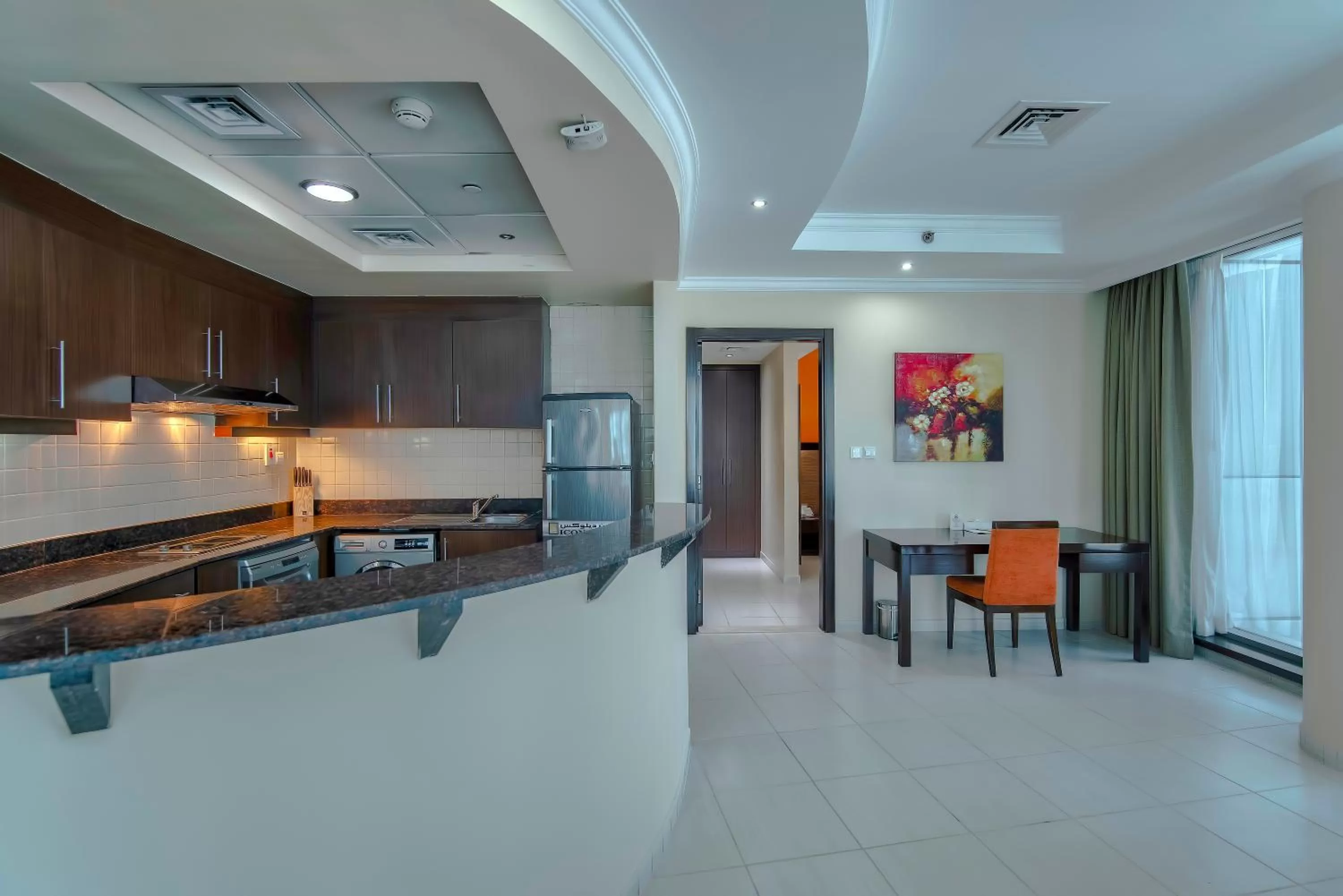 Kitchen or kitchenette in Icon Delux Hotel Apartments Al Barsha - Formerly Abidos
