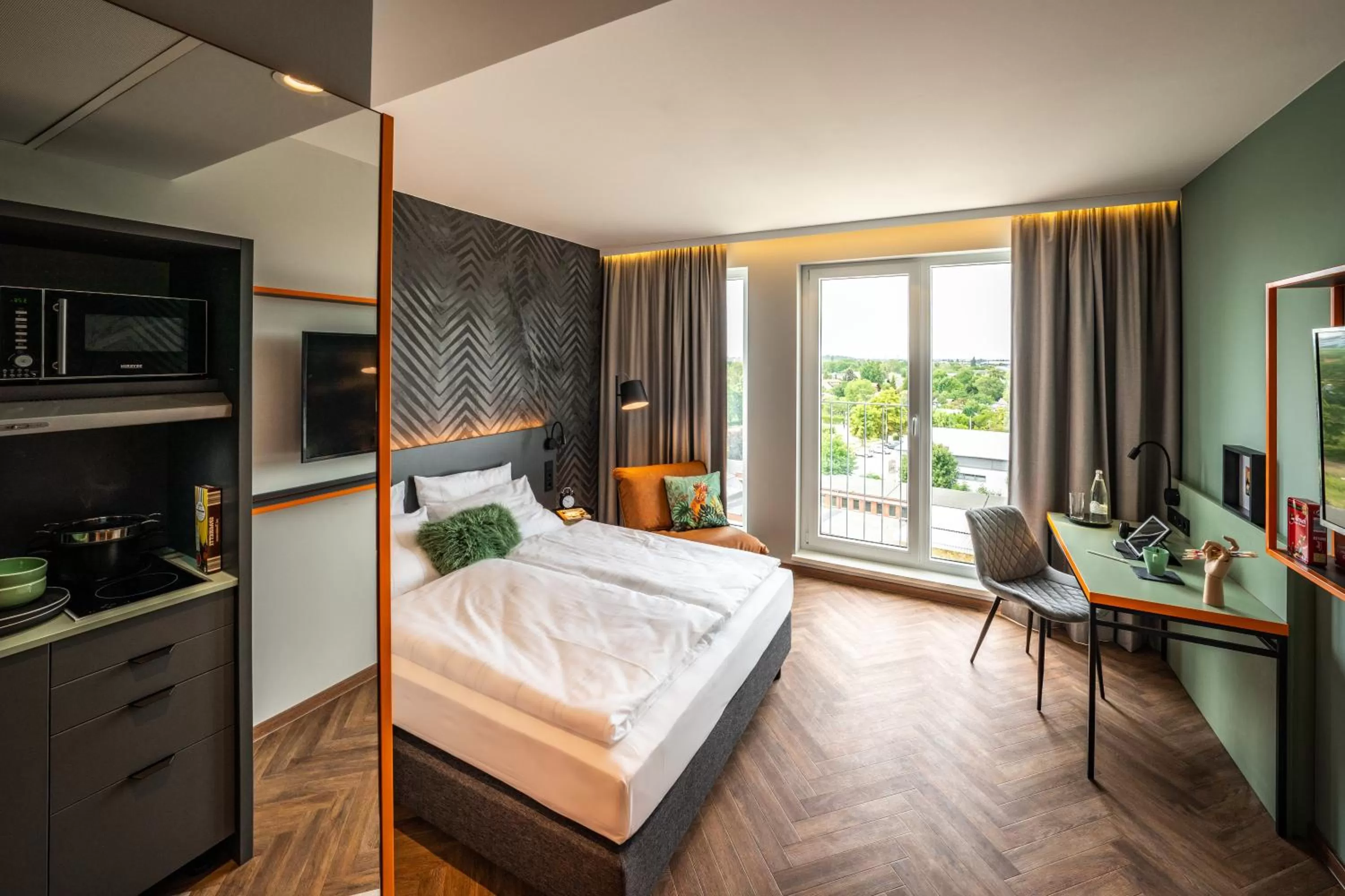 Photo of the whole room, Bed in LOGINN Hotel Berlin Airport
