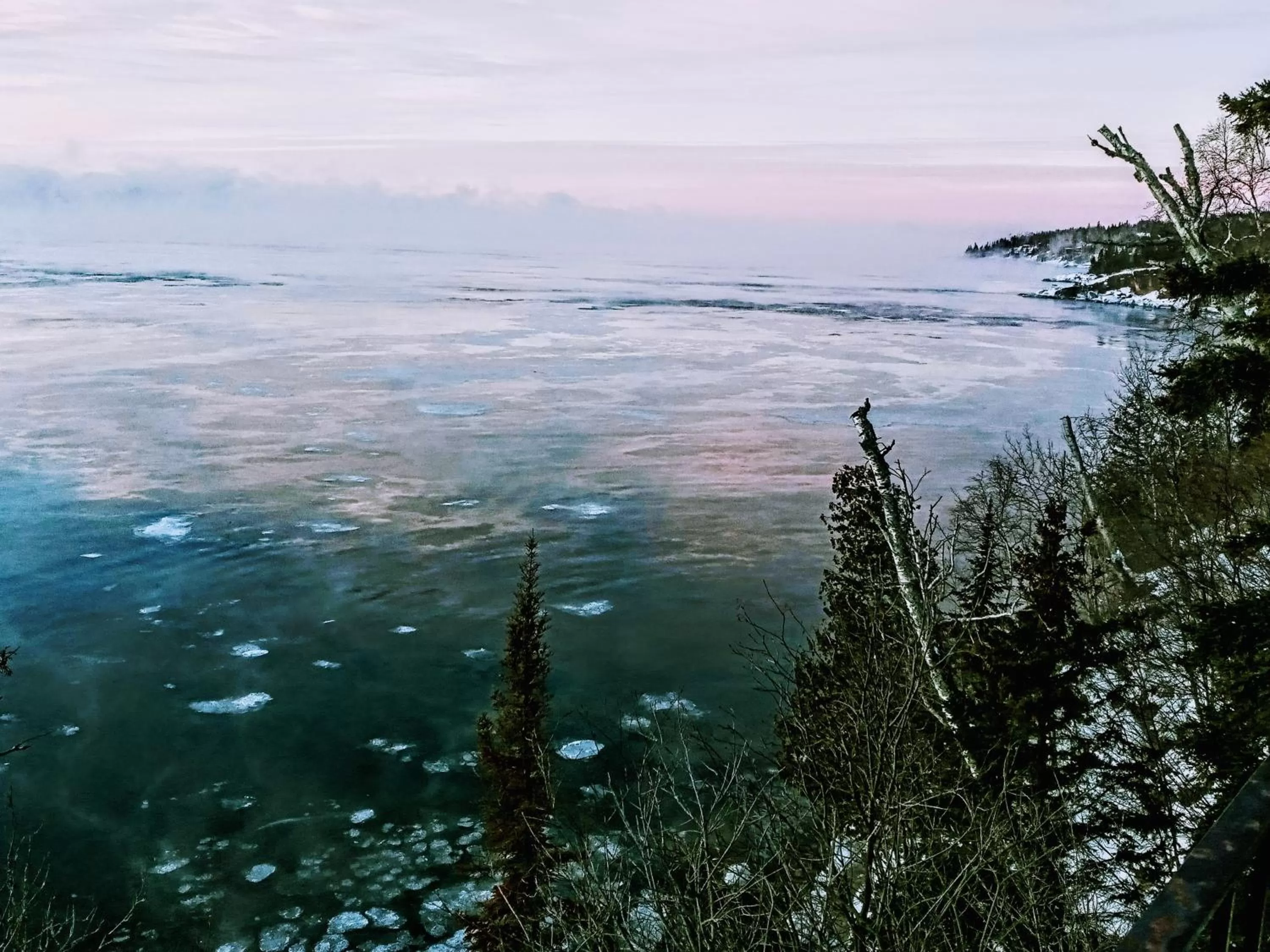 Winter in Cliff Dweller on Lake Superior