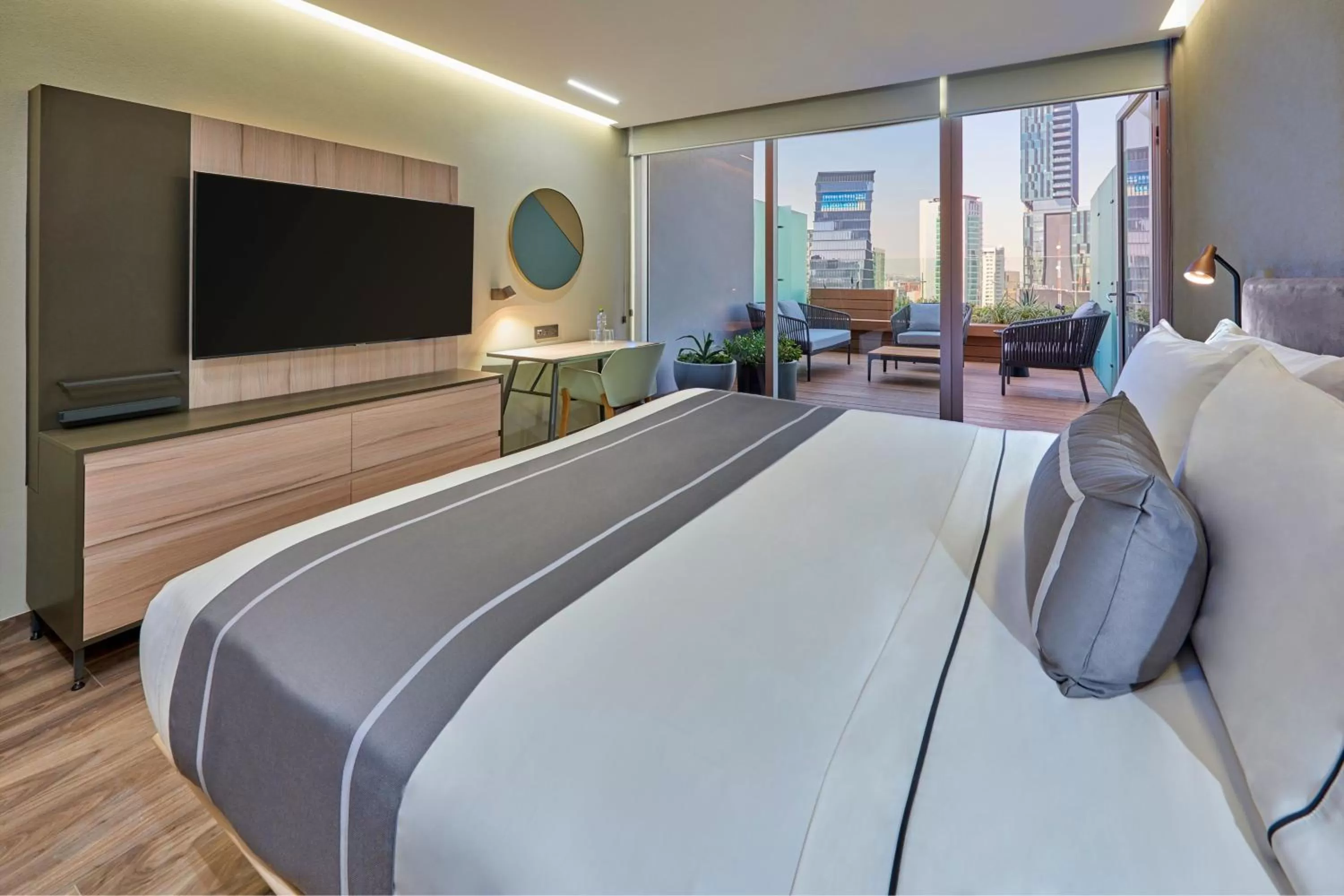 Bedroom, Bed in City Express Plus by Marriott Guadalajara Providencia