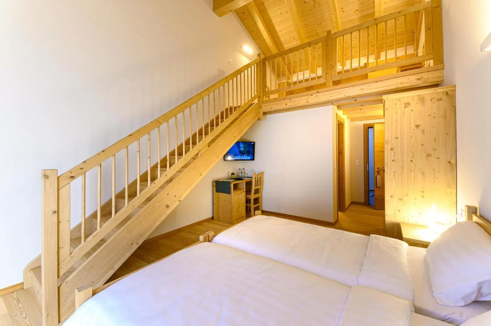 Bedroom, Bed in Hotel Centrale, Typically Swiss