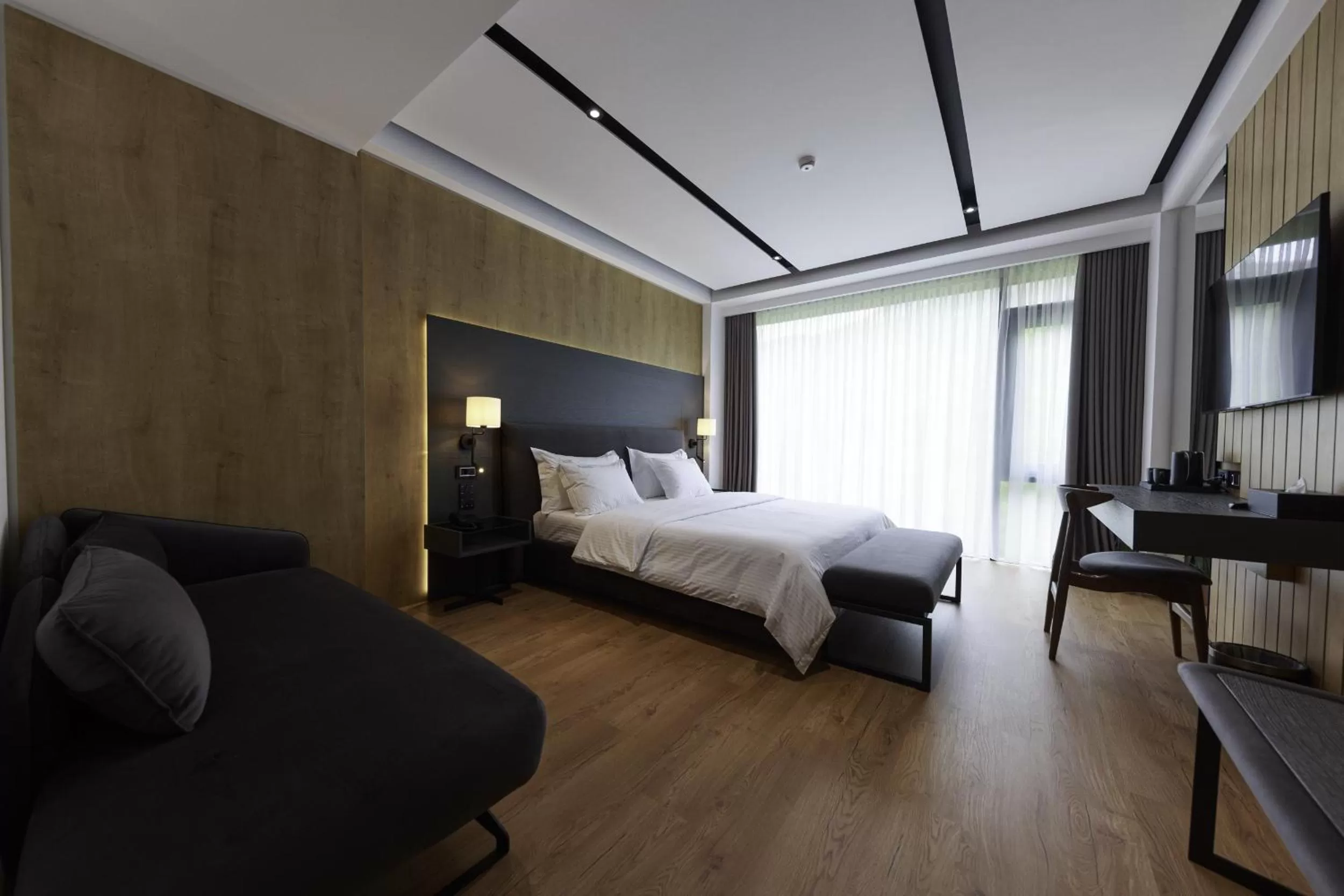 Bed in Hotel Uji Ftohte Tepelene