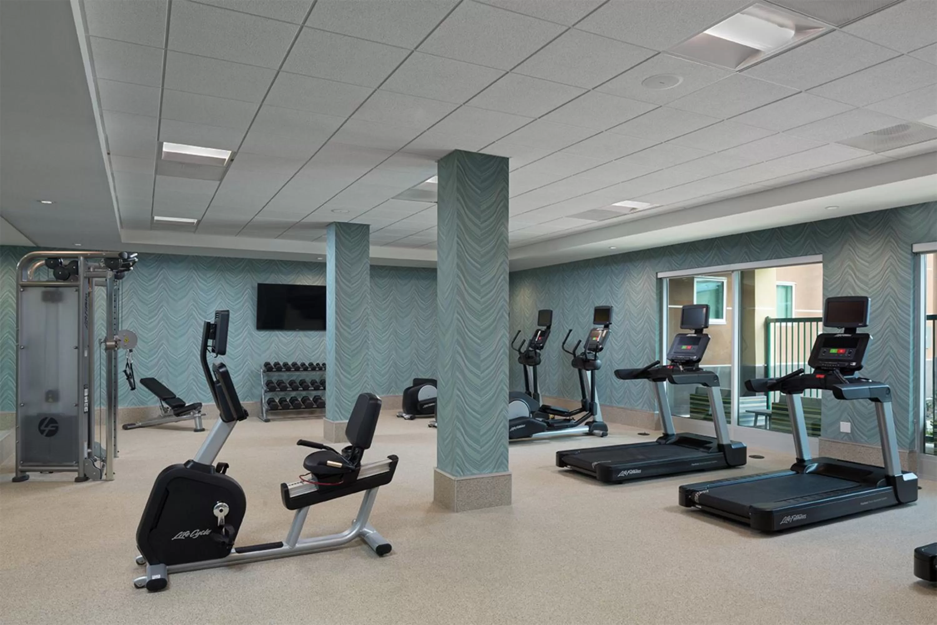 Fitness centre/facilities in Residence Inn by Marriott Ontario Rancho Cucamonga