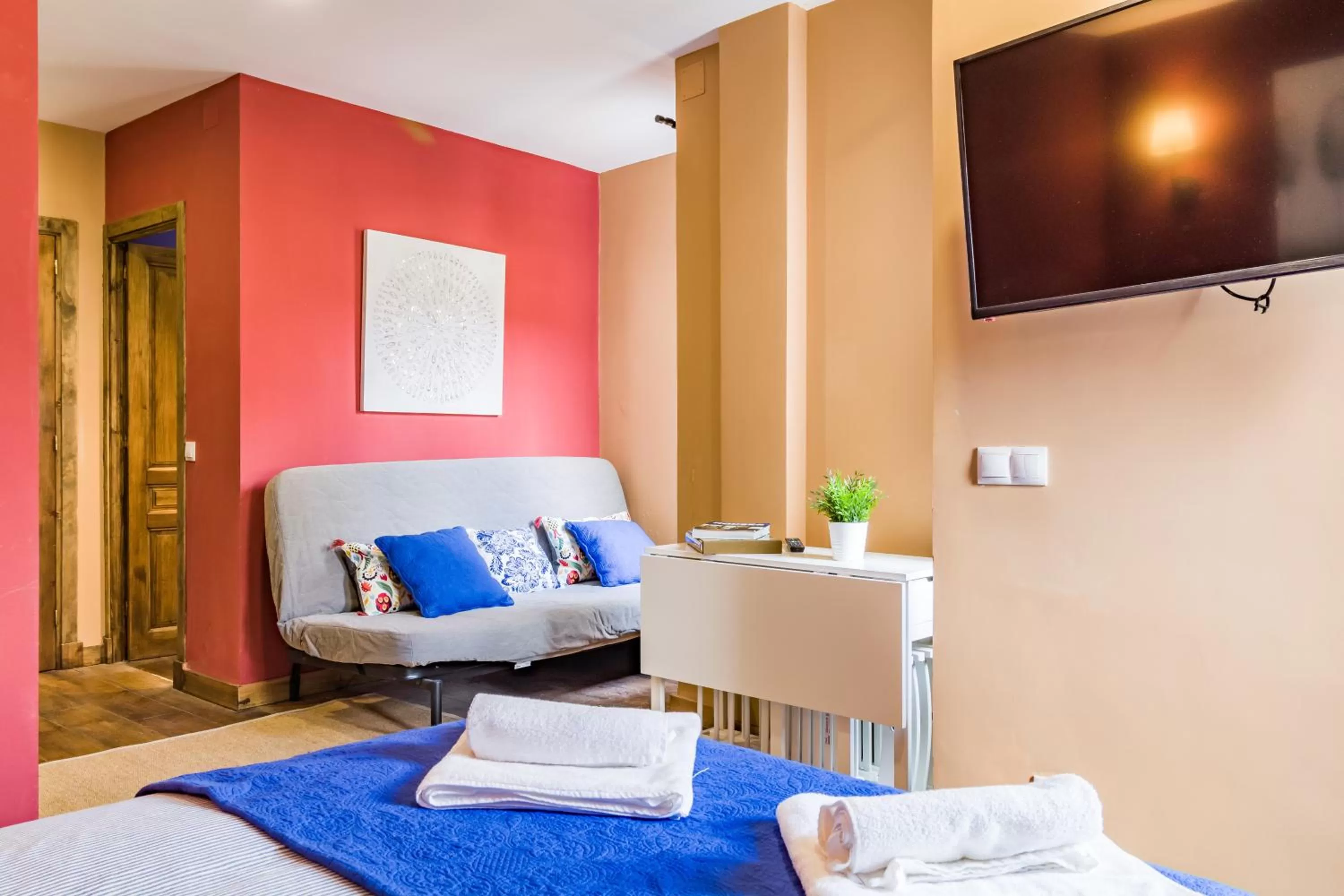 Living room, Bed in La Arbolada