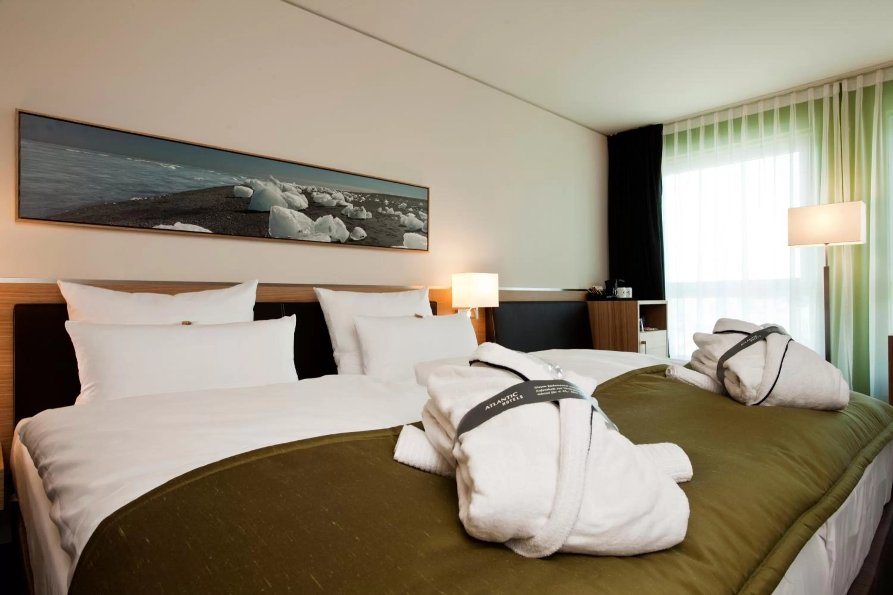 Bed in ATLANTIC Hotel Kiel