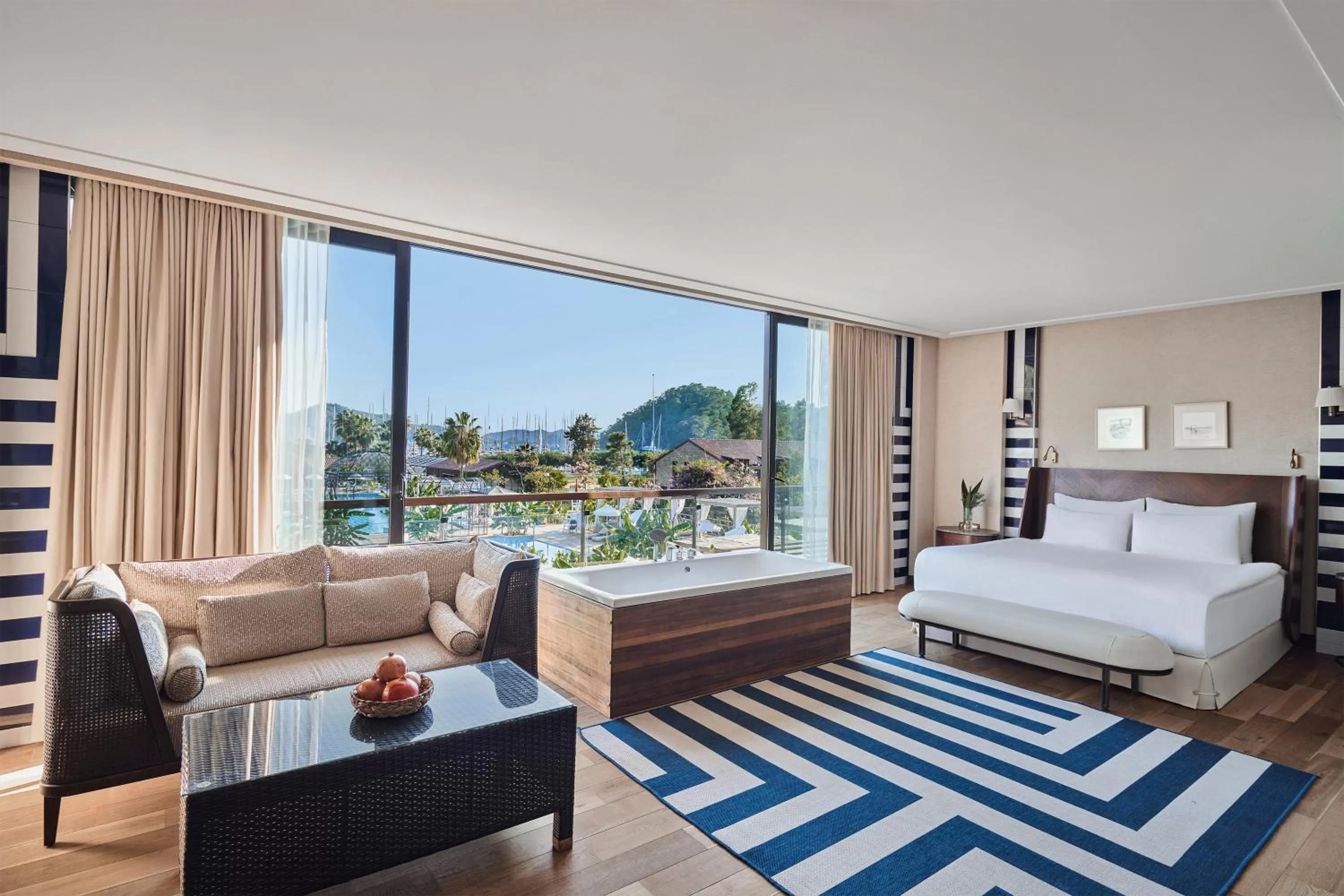 Bath, Bed in Rixos Premium Göcek - Adult Only