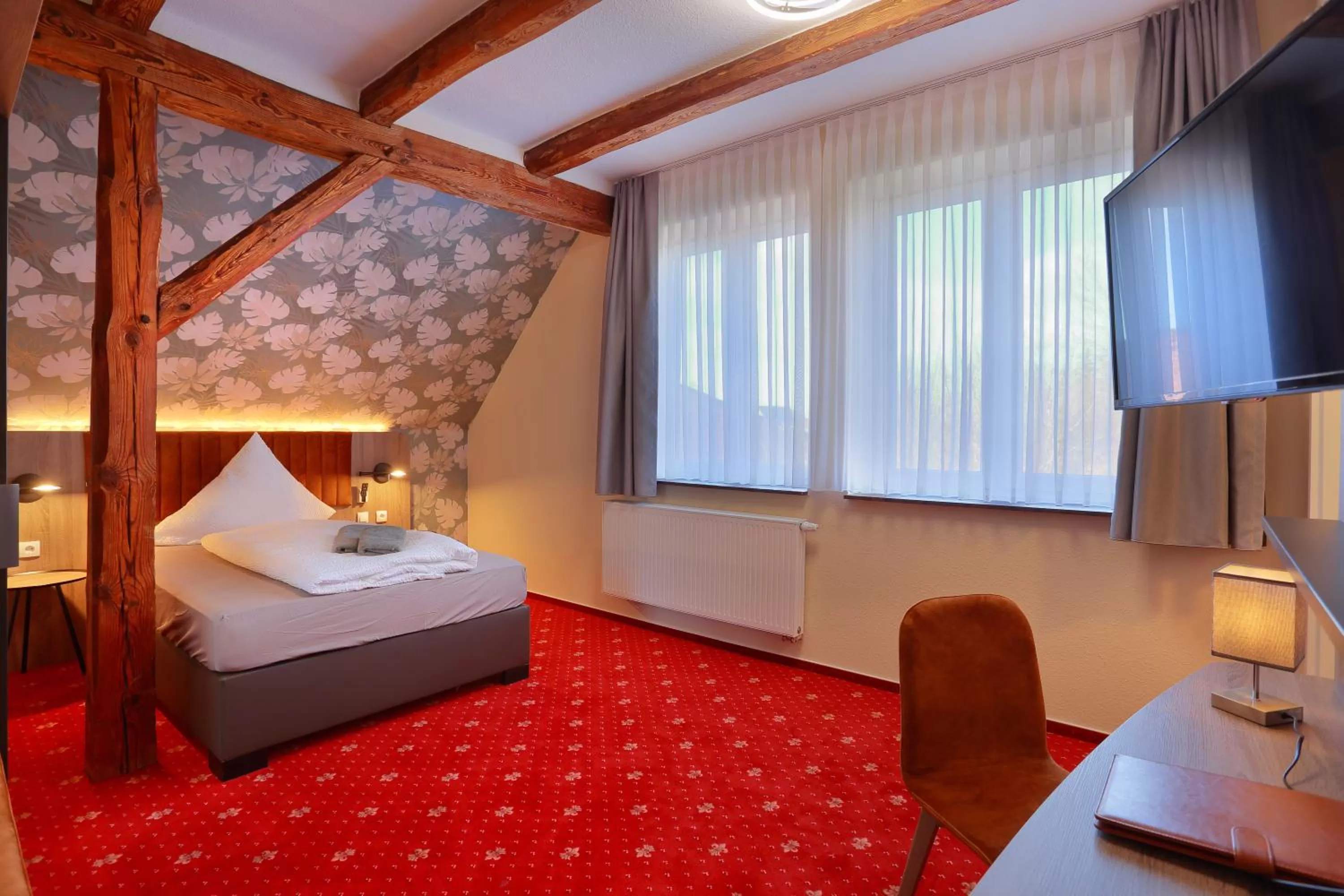 TV and multimedia, Bed in Landhotel & Brauhaus Prignitzer Hof