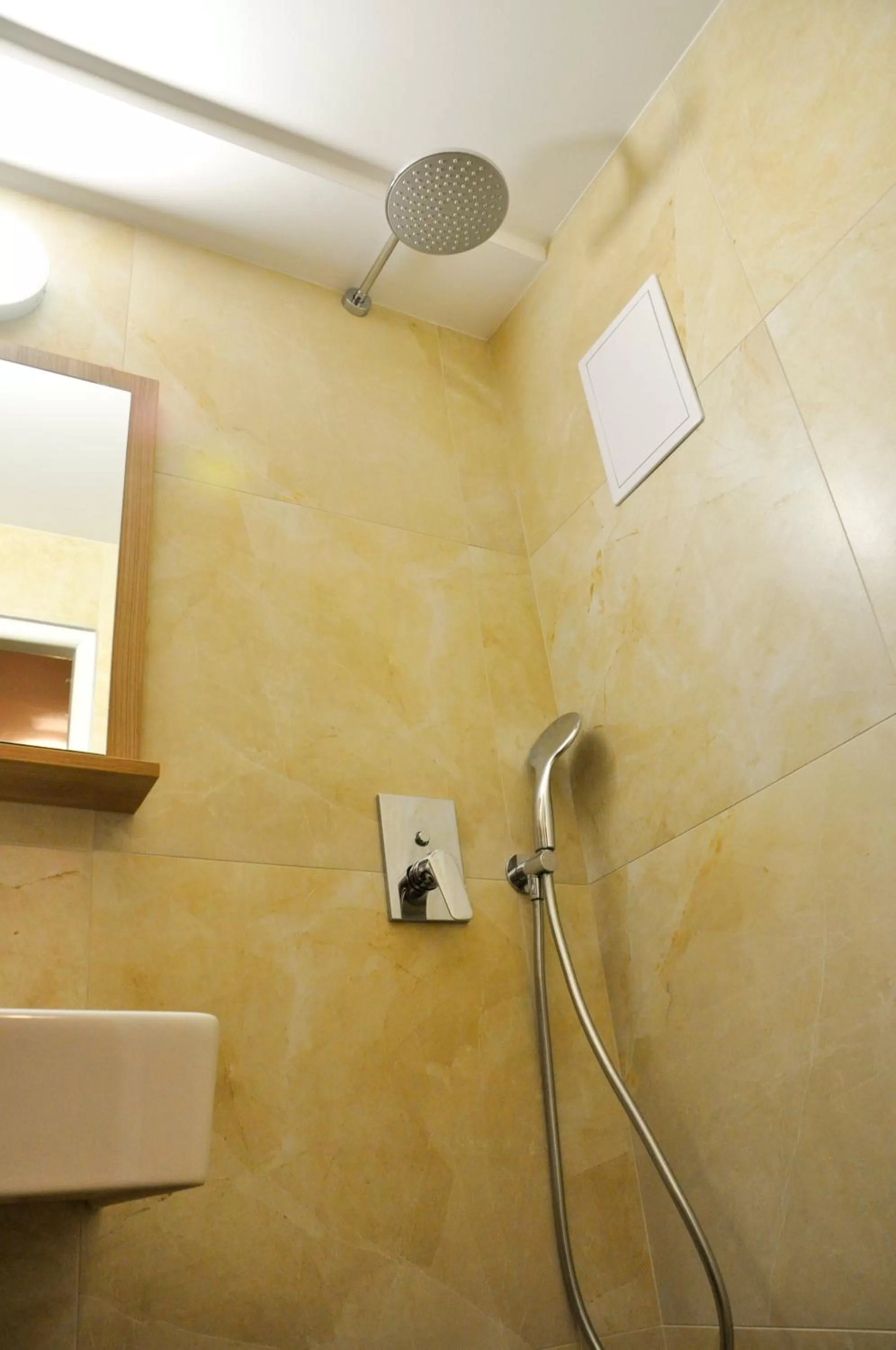 Shower, Bathroom in Hotel Garni