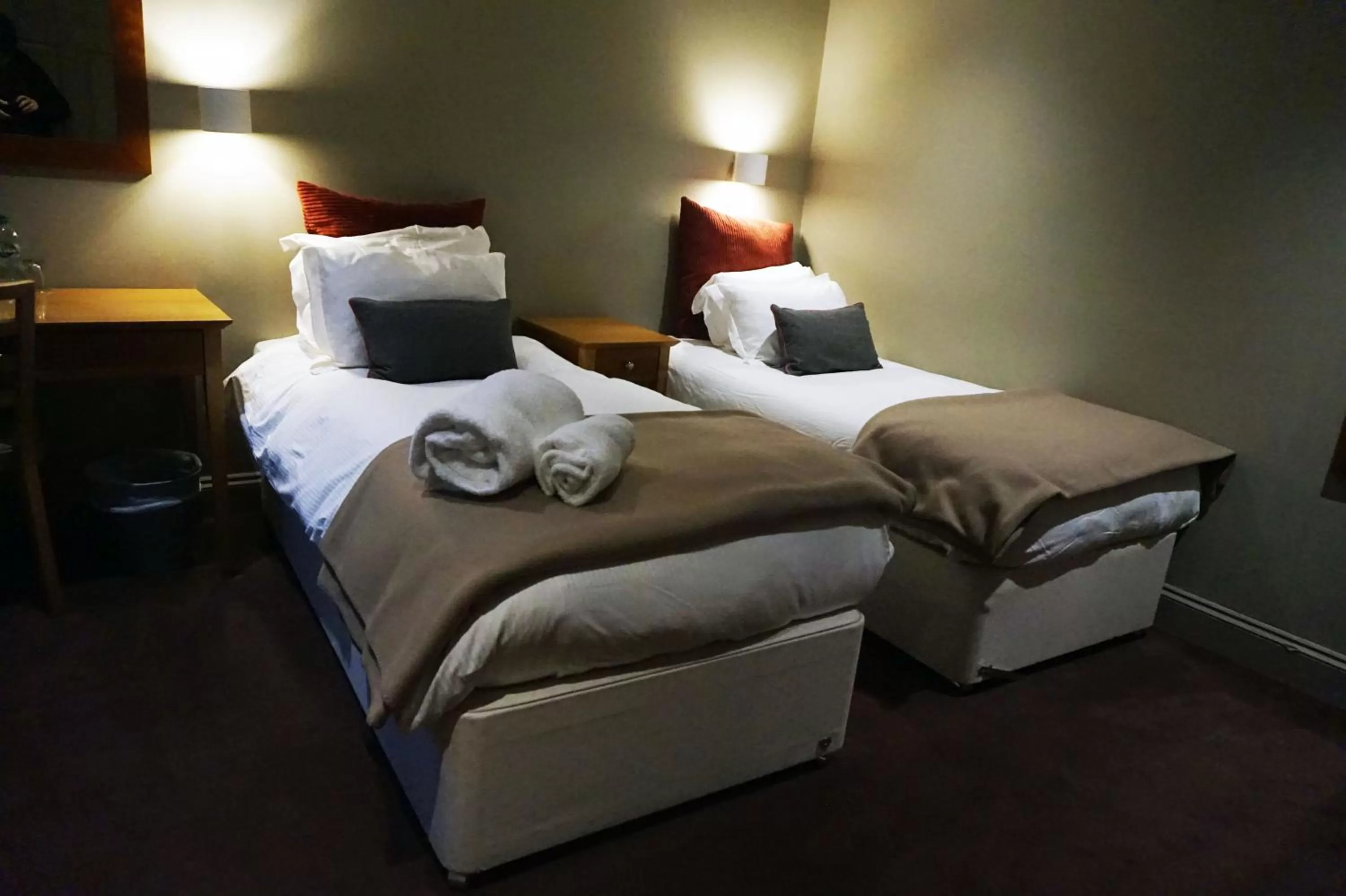 Bed in The Penny Farthing Hotel