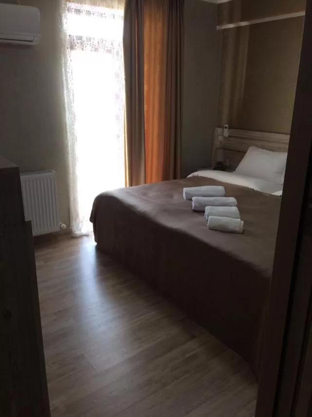 People, Bed in Hotel Tskhumi