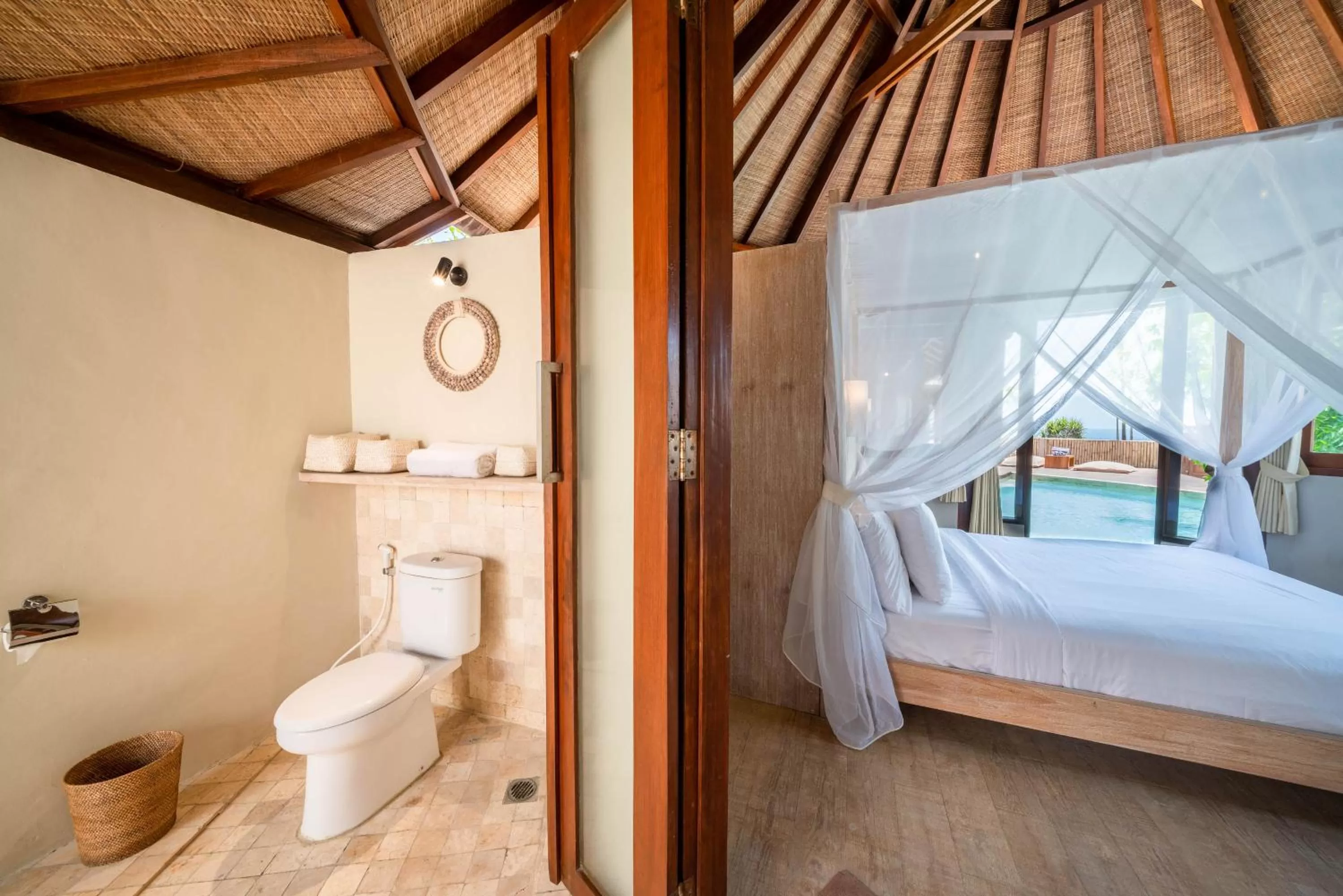 Bathroom, Bed in Blue Lagoon Avia Villas
