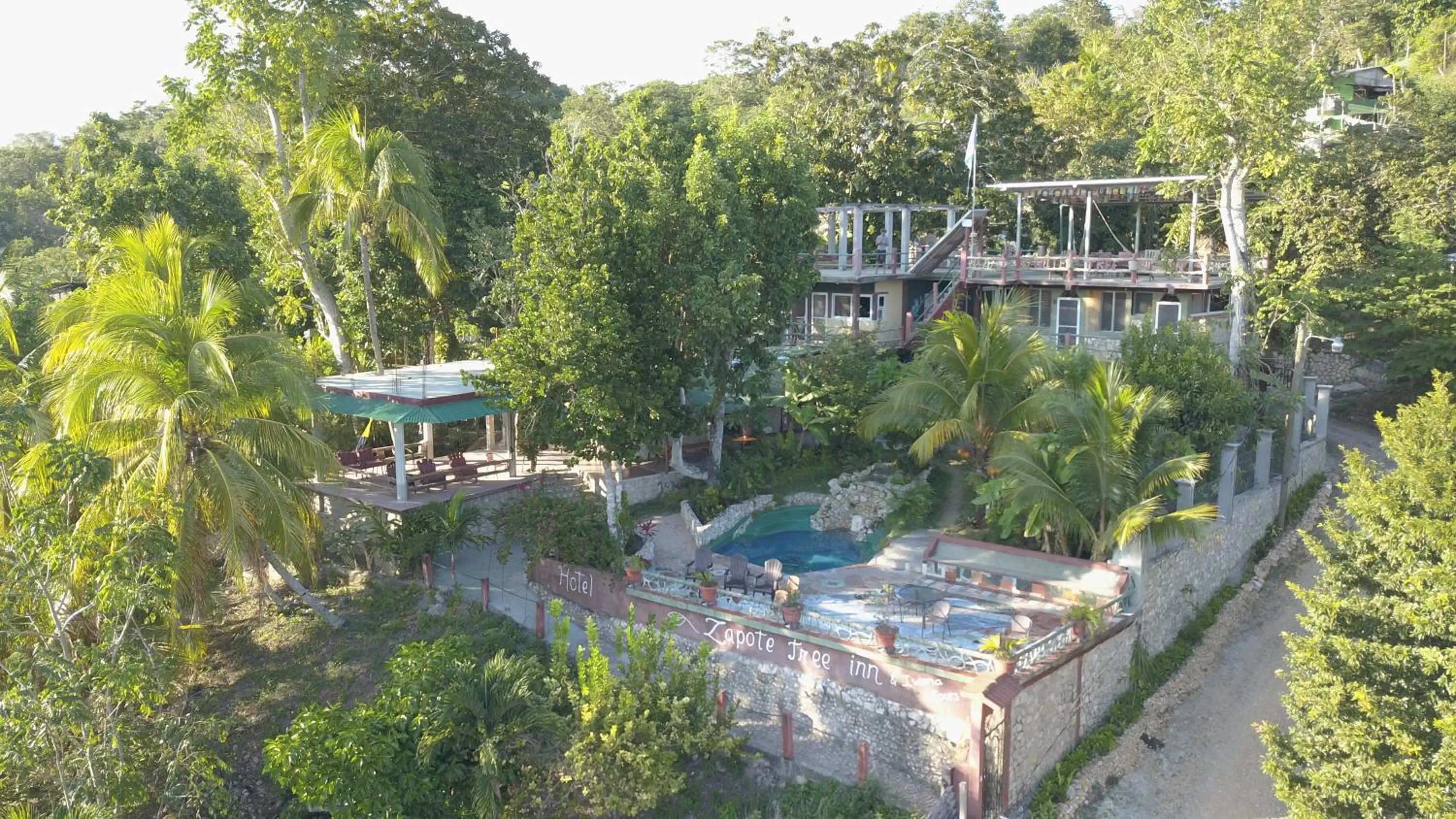 Bird's eye view, Pool View in Zapote Tree Inn