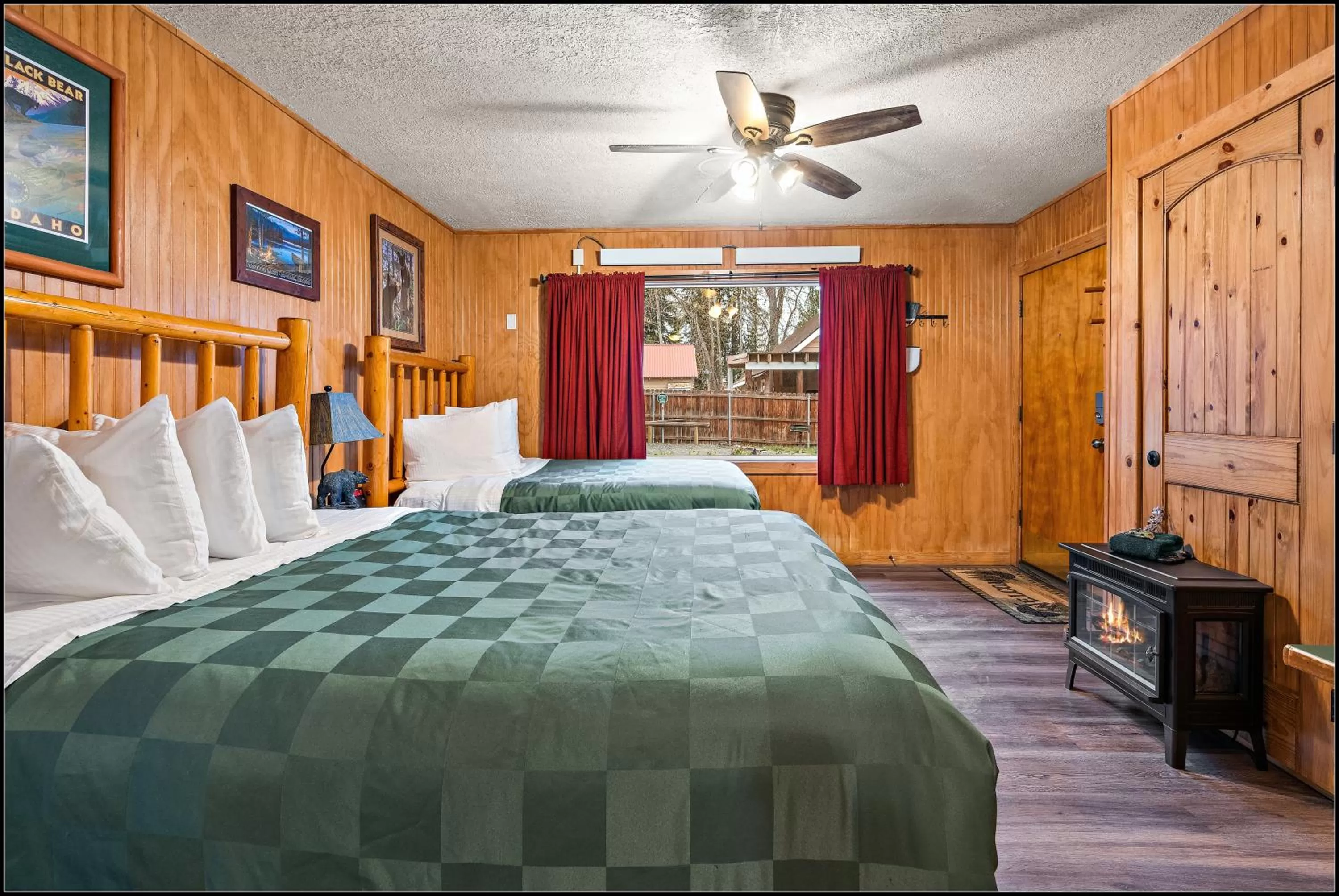 Bed in Brundage Bungalows