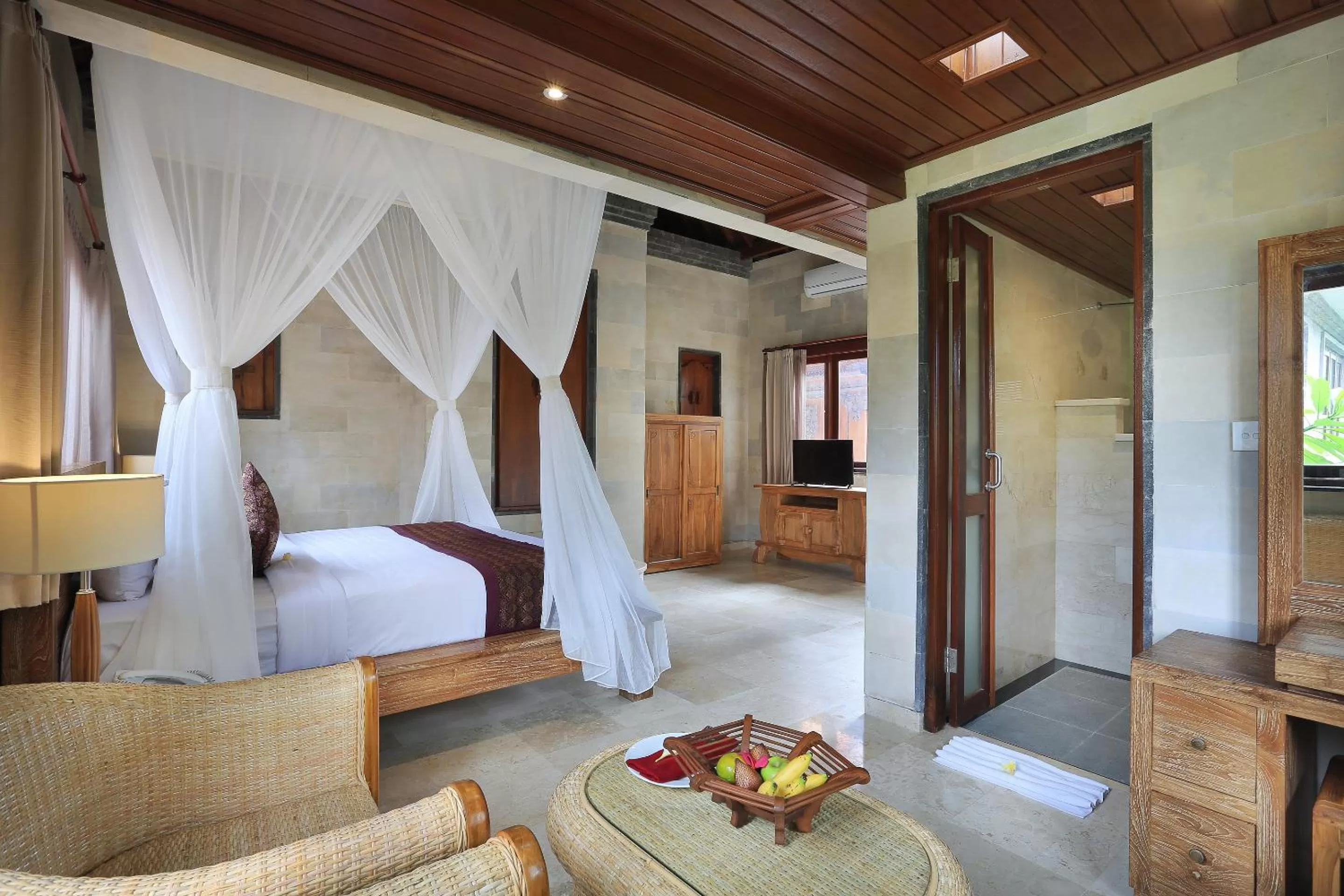 Living room, Bed in Ketut's Place Cottage Ubud