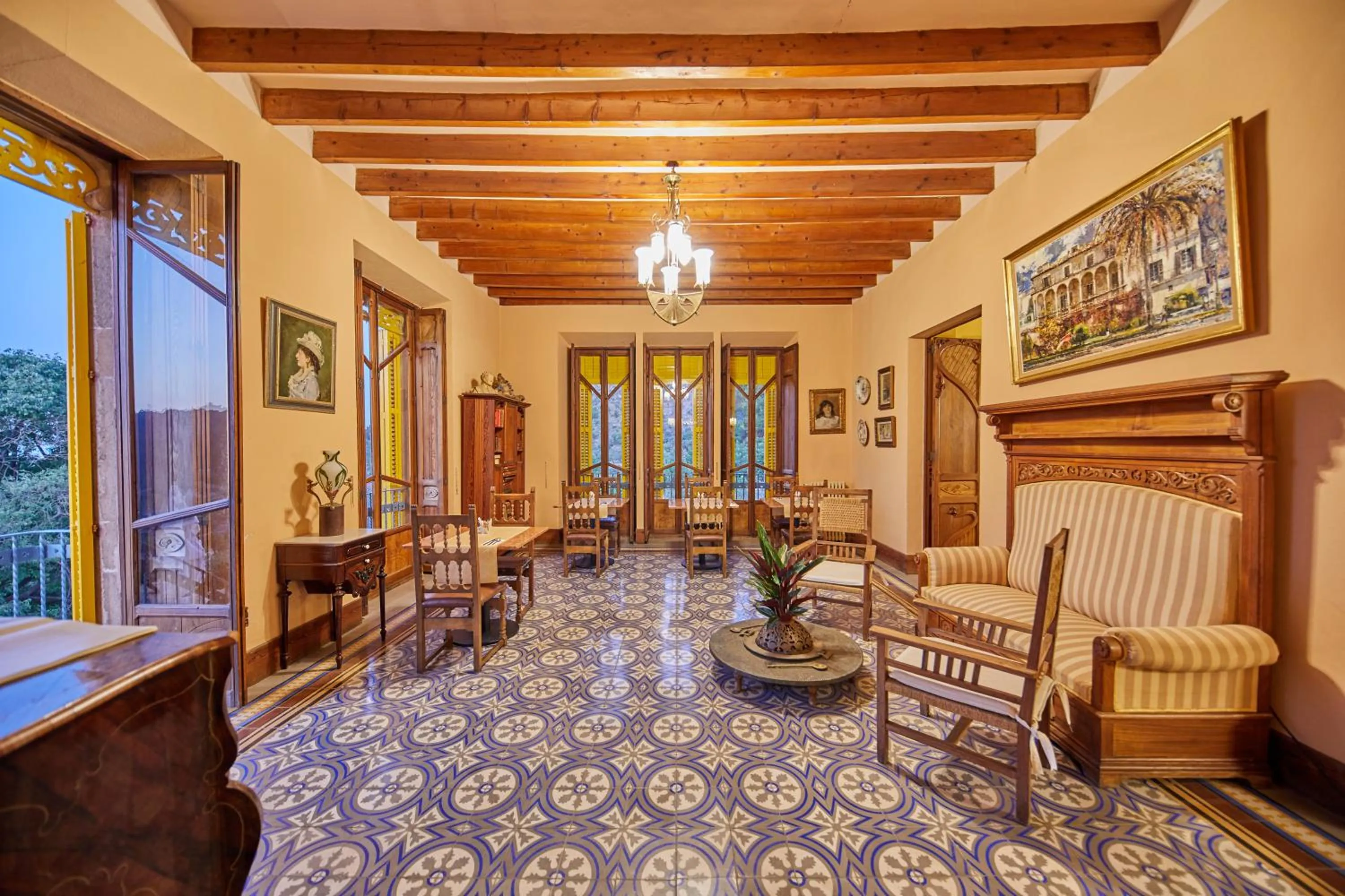 Communal lounge/ TV room in Agroturismo Alquería Blanca