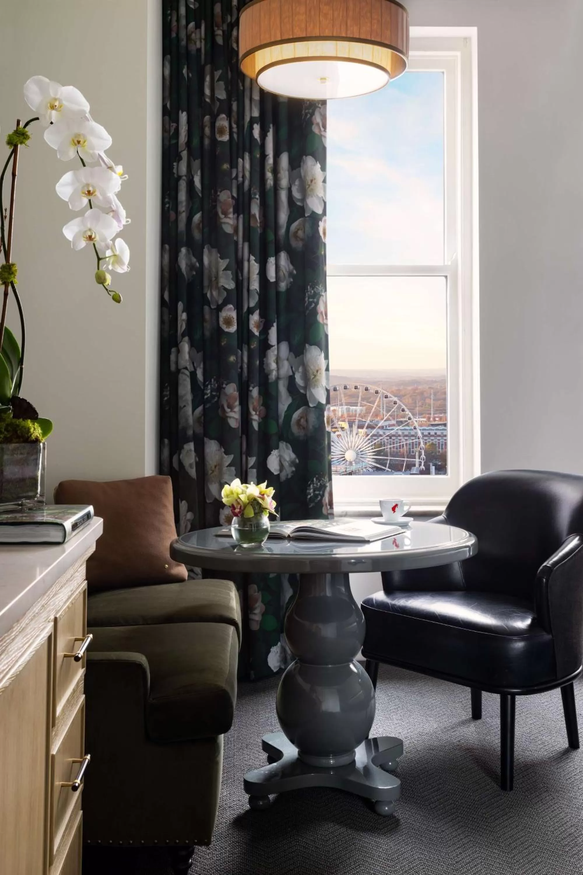 Living room in The Candler Hotel Atlanta, Curio Collection by Hilton