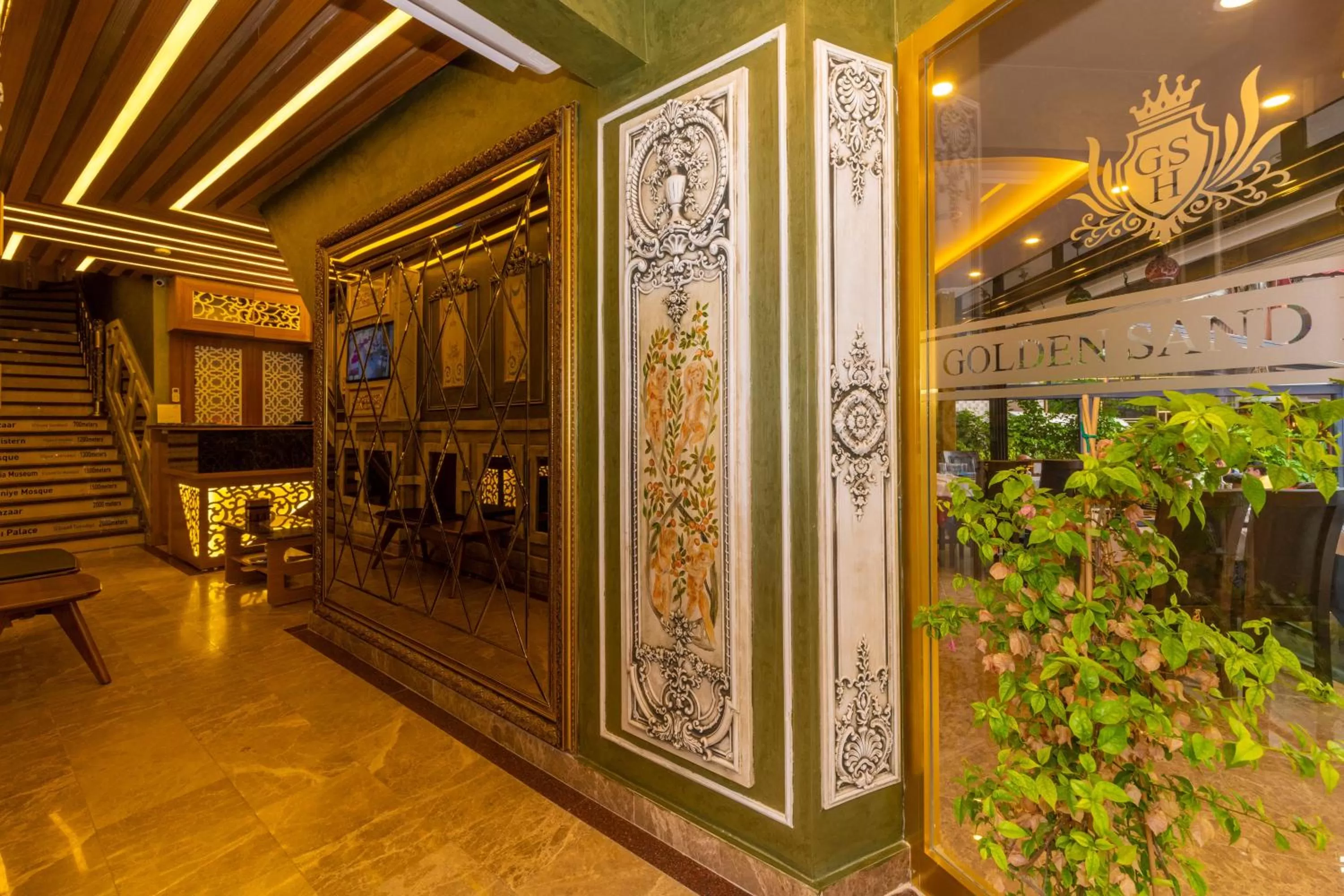 Lobby or reception in Golden Sand Hotel