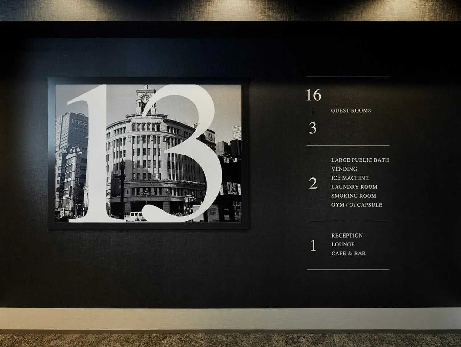 Area and facilities in the square hotel GINZA