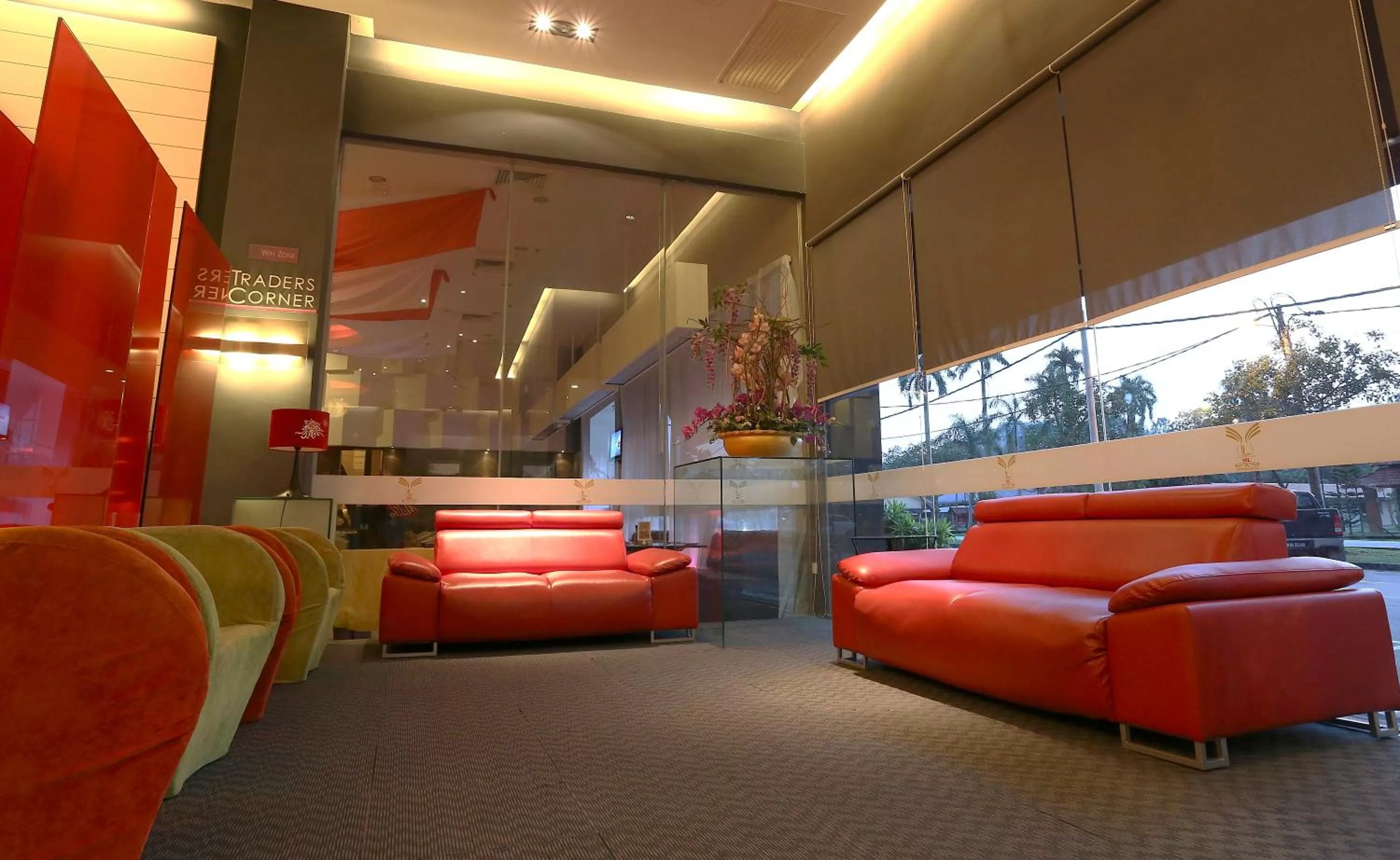 Seating area in SSL Traders Hotel