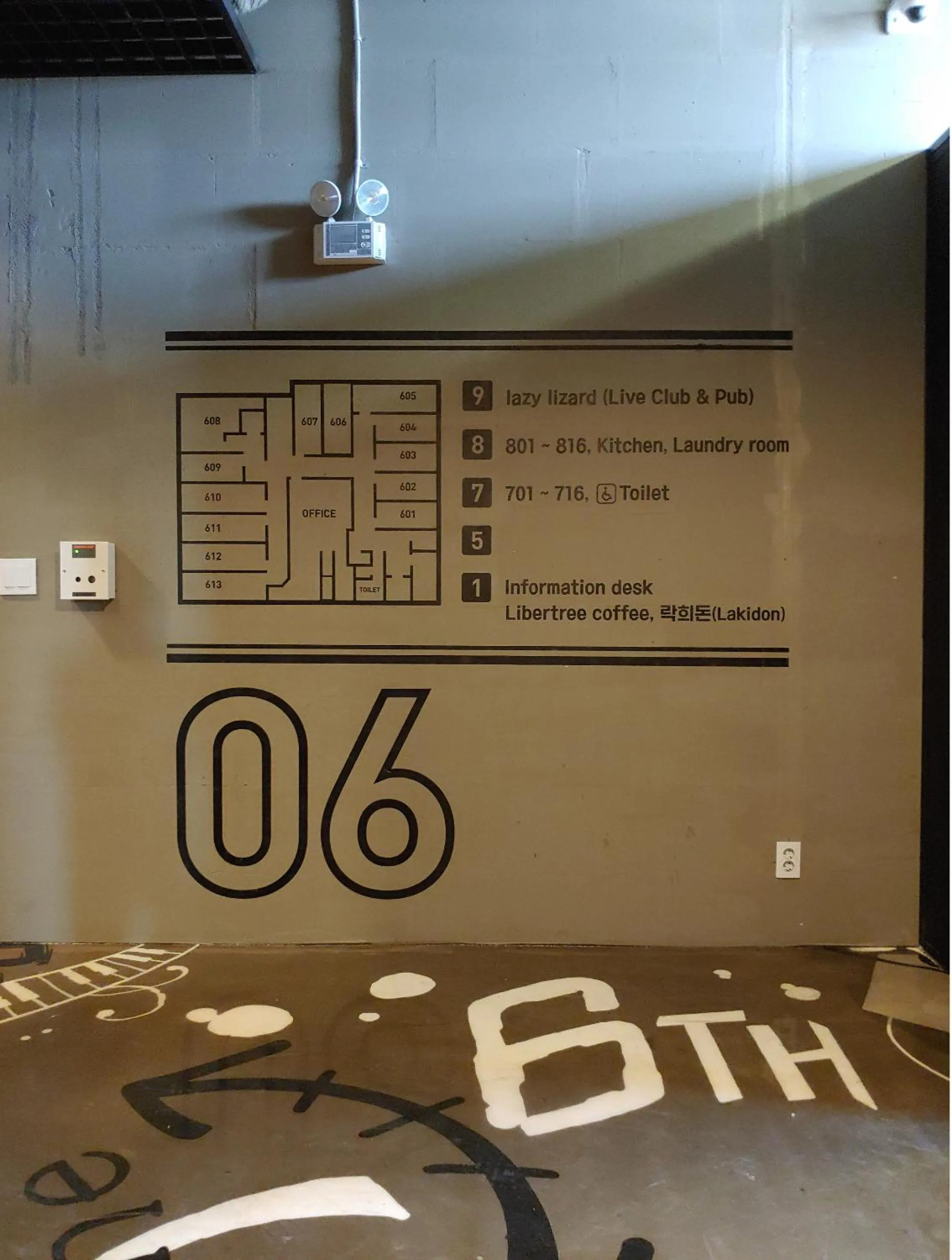 Floor plan in Wegoinn Hostel