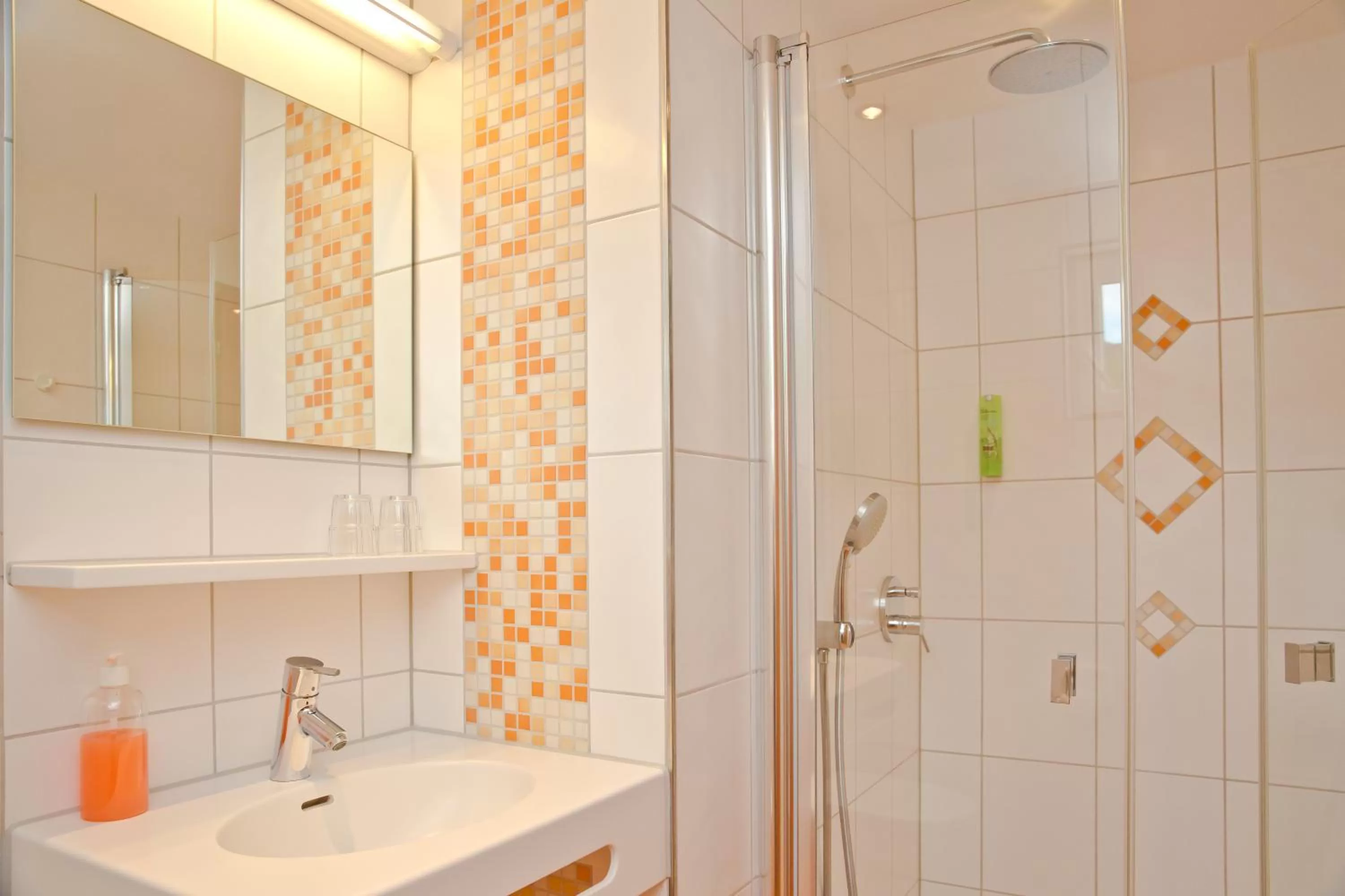 Shower, Bathroom in Gartenhotel Feldeck