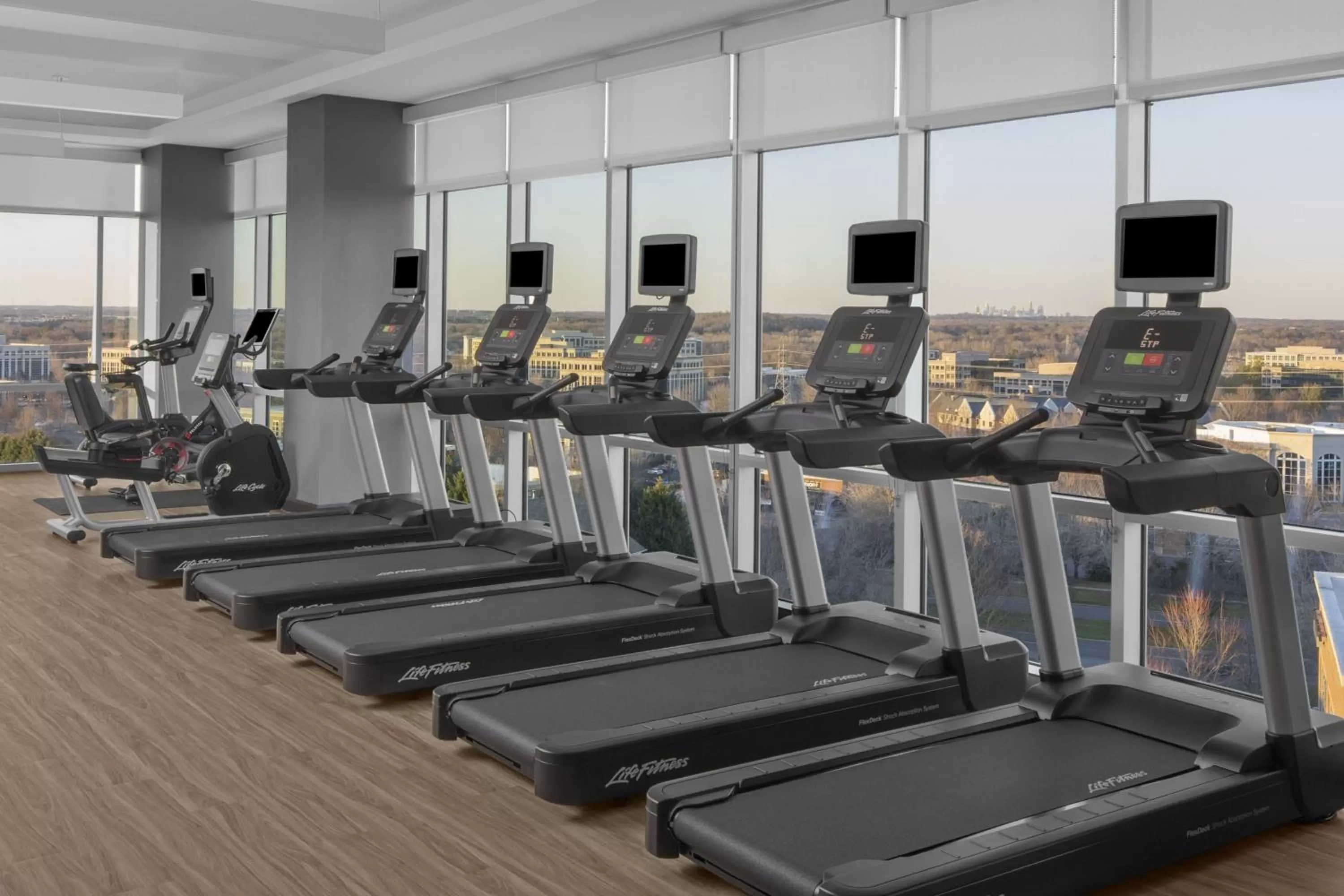 Fitness centre/facilities in AC Hotel by Marriott Charlotte Ballantyne