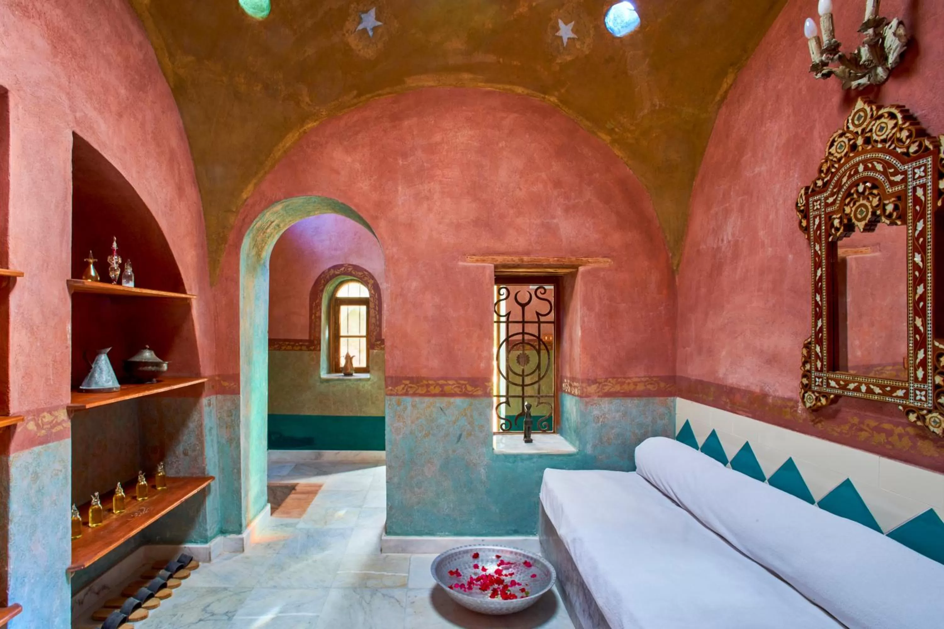 Steam room in Al Moudira Hotel