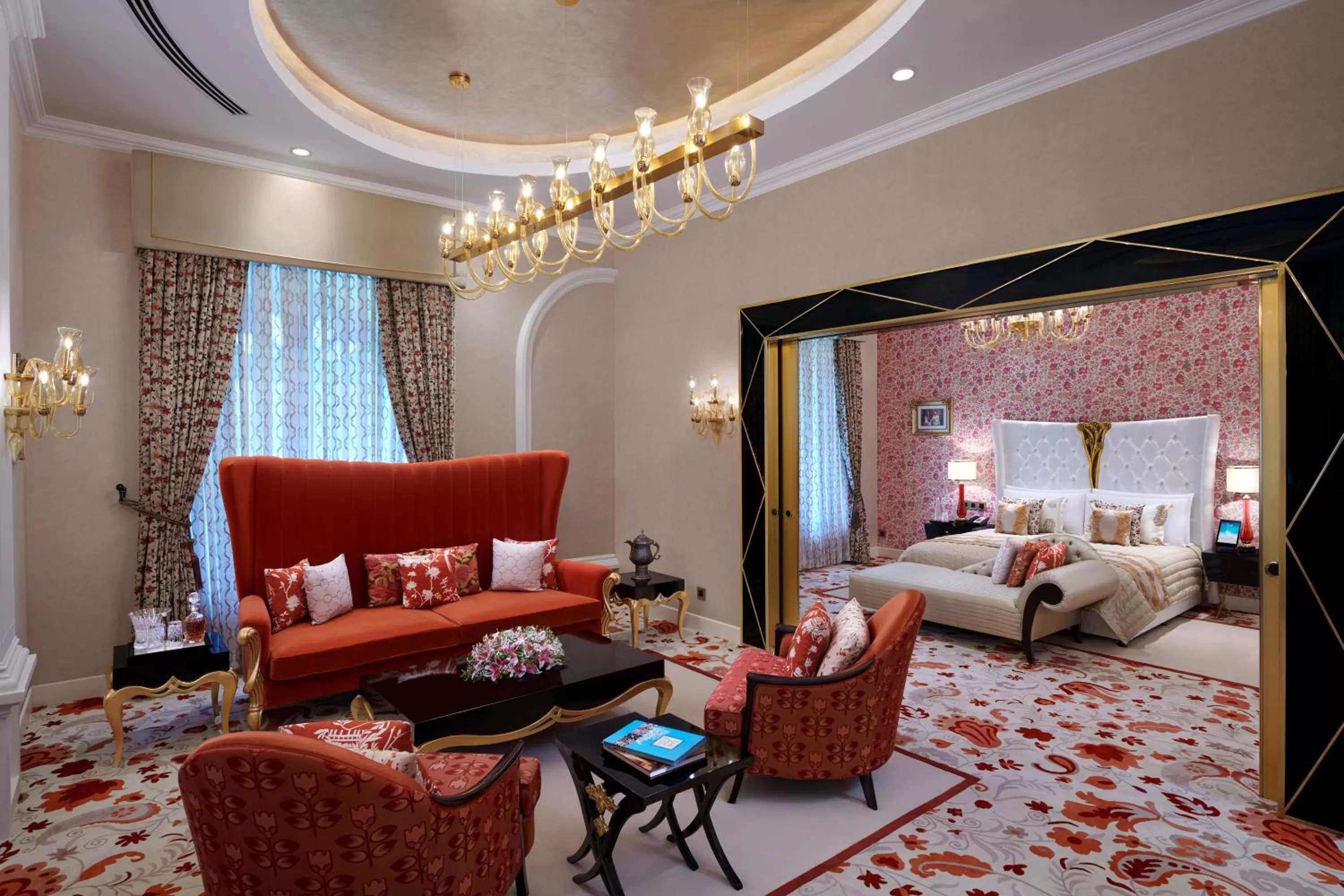 Living room, Bed in The Leela Kovalam, A Raviz Hotel