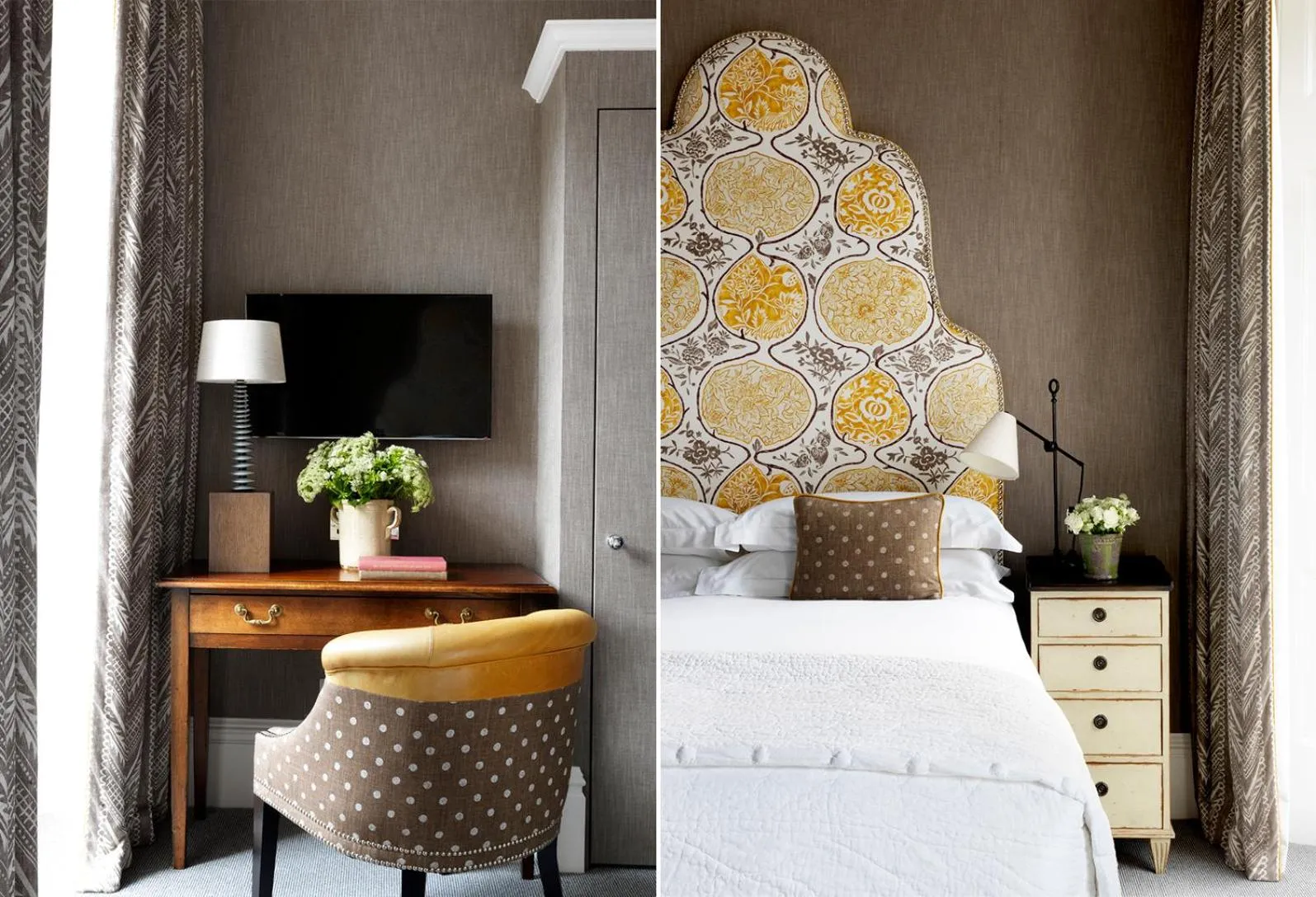 Bedroom, Bed in Number Sixteen, Firmdale Hotels