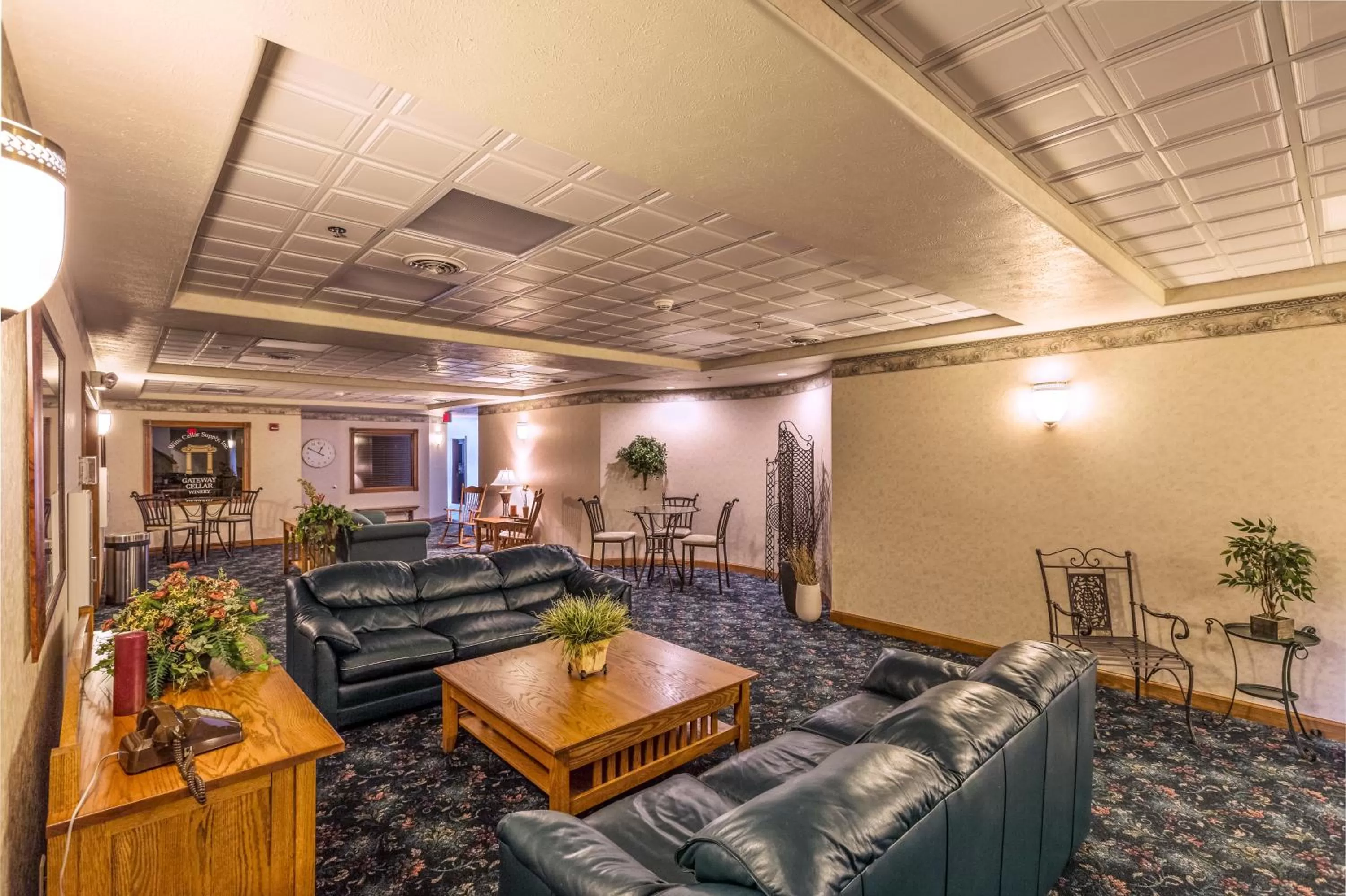 Communal lounge/ TV room in Van Buren Hotel