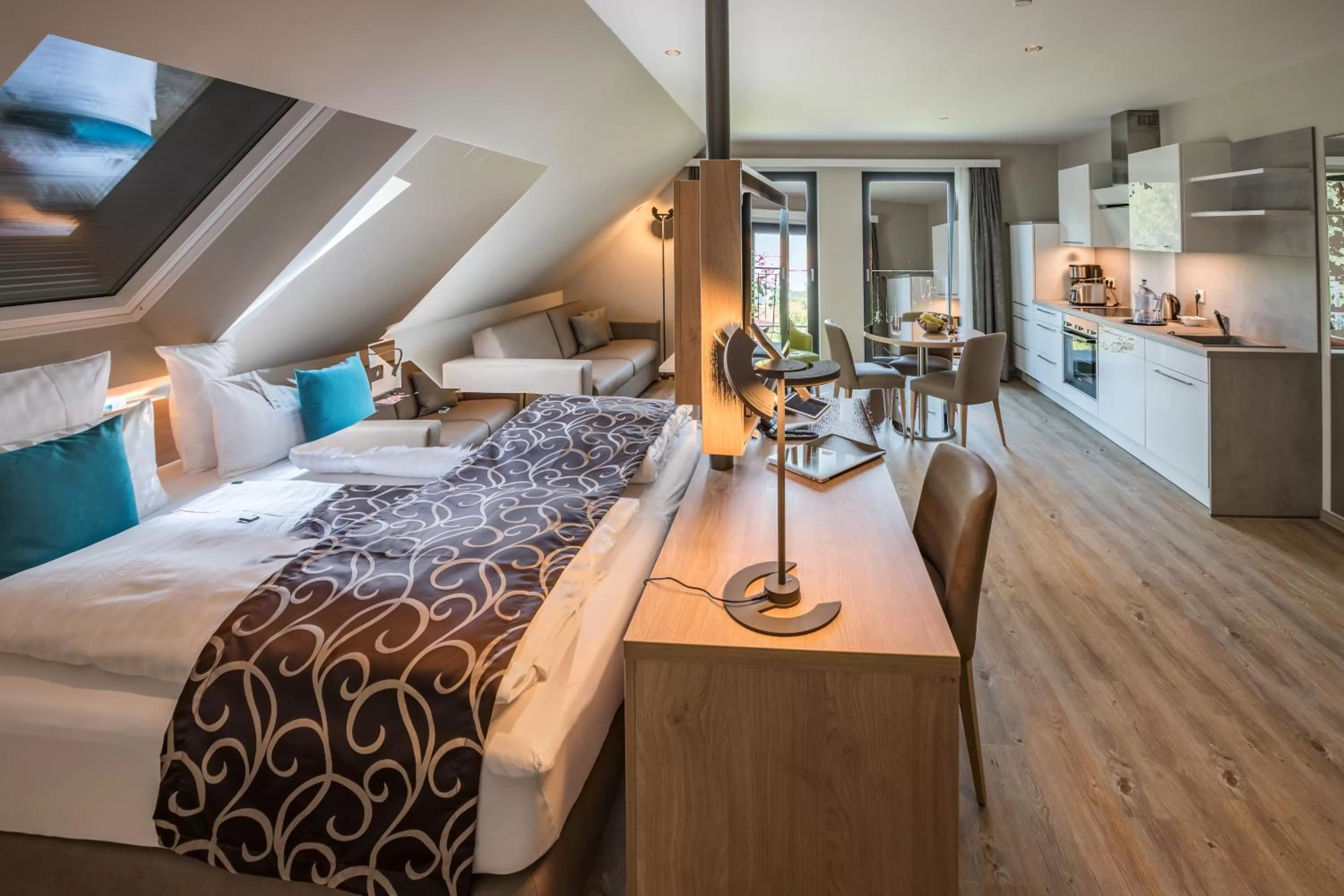 Photo of the whole room, Bed in AKZENT Hotel Villa Saxer