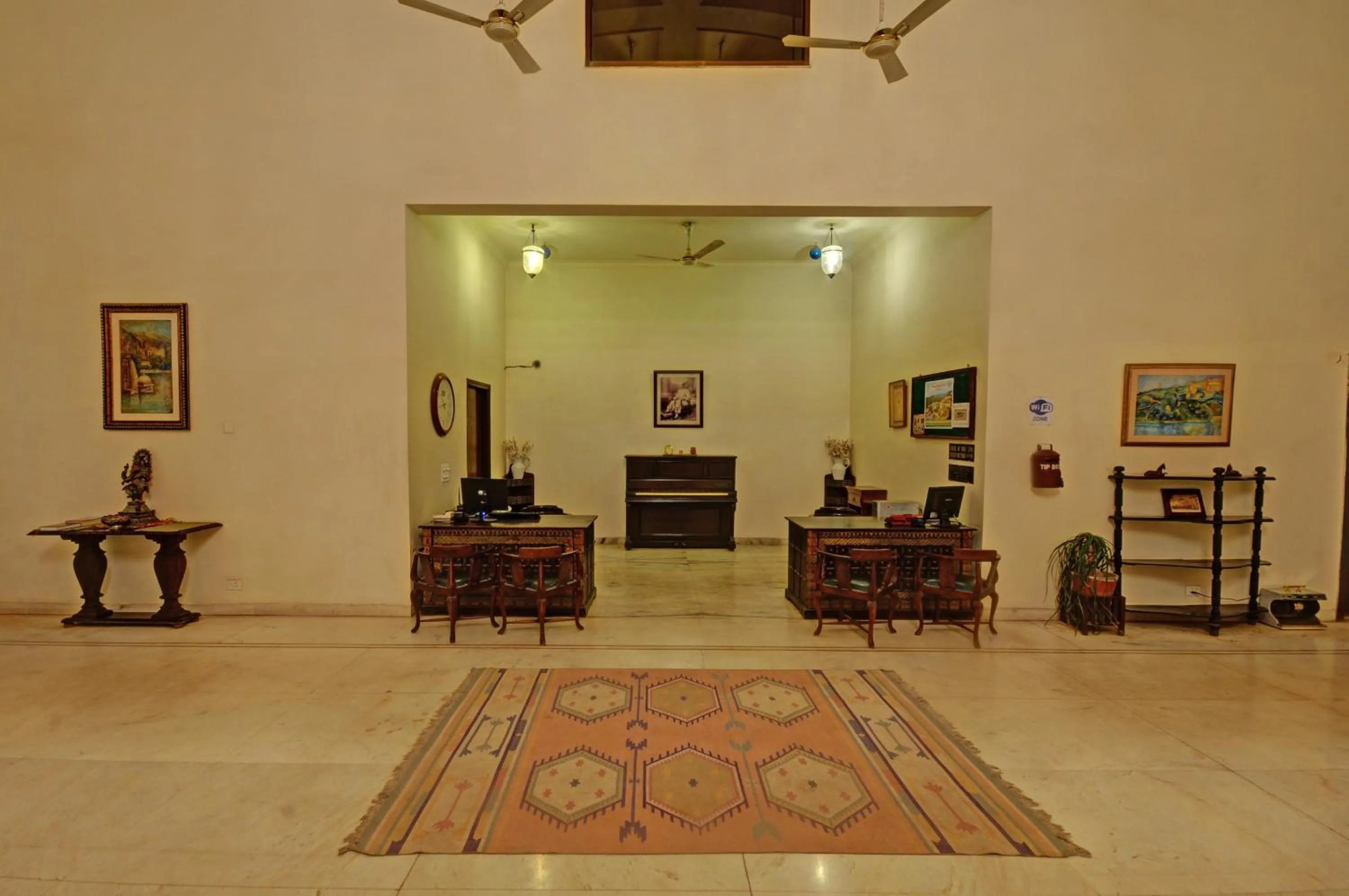 Lobby or reception in The Hadoti Palace, Bundi