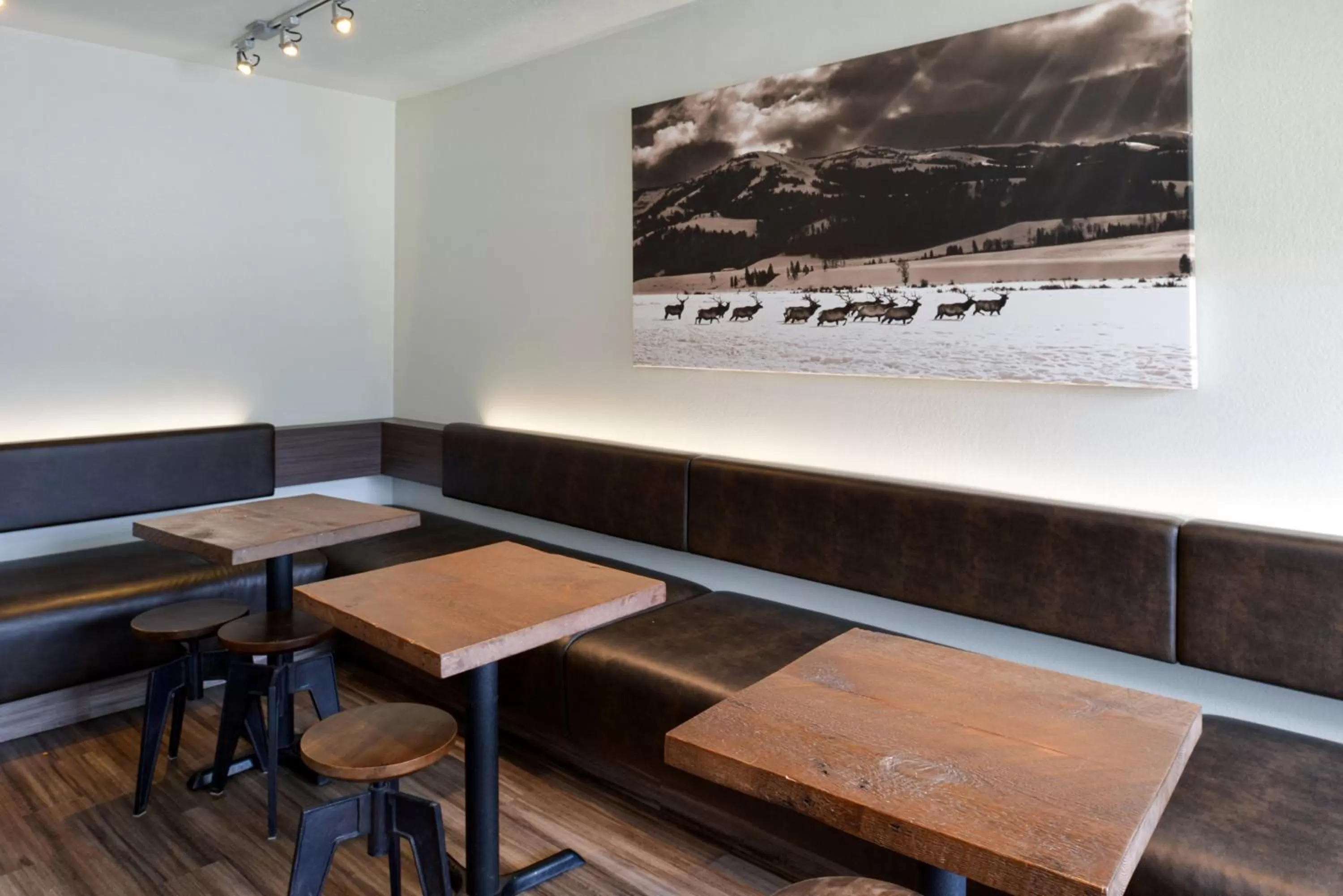 Communal lounge/ TV room in Hotel Ruby Sandpoint