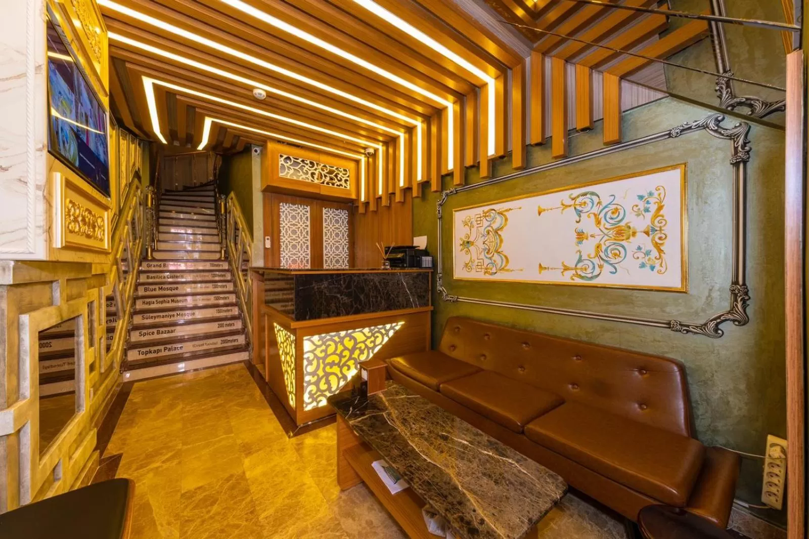 Lobby or reception in Golden Sand Hotel