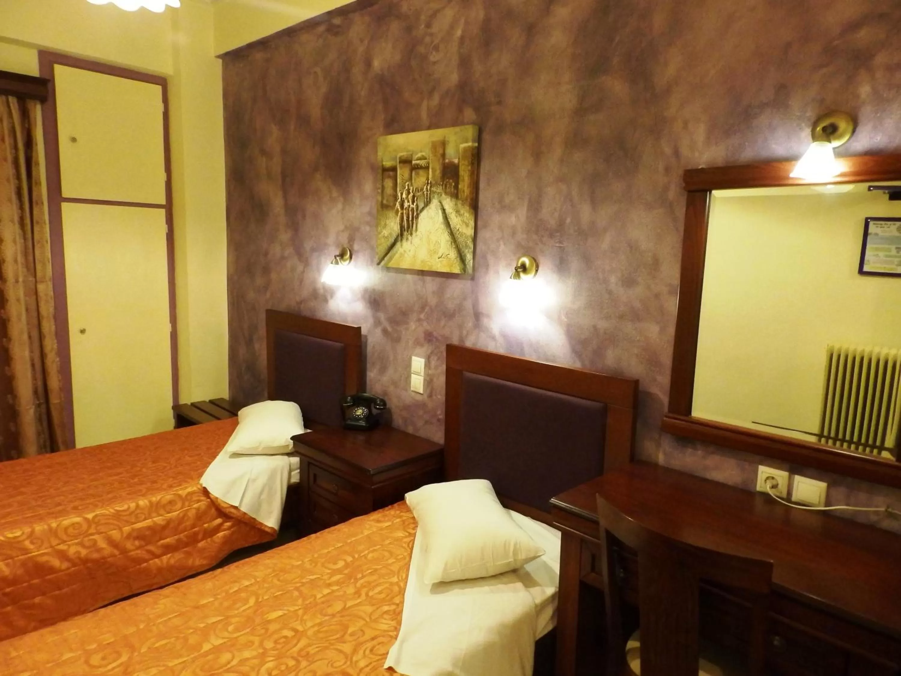 Bed in Pergamos Hotel