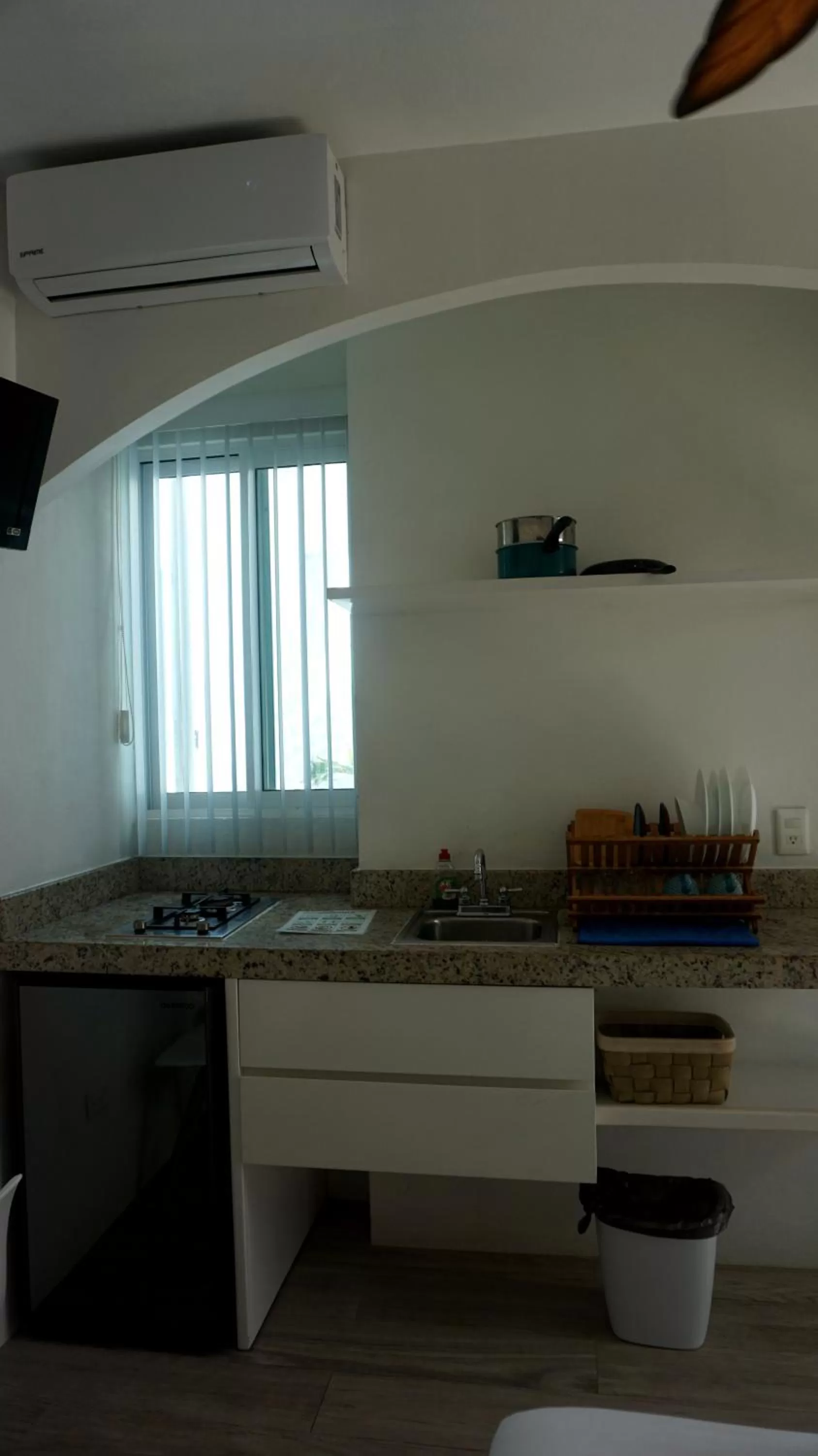 Kitchen or kitchenette in Selva y Mar Apart Hotel