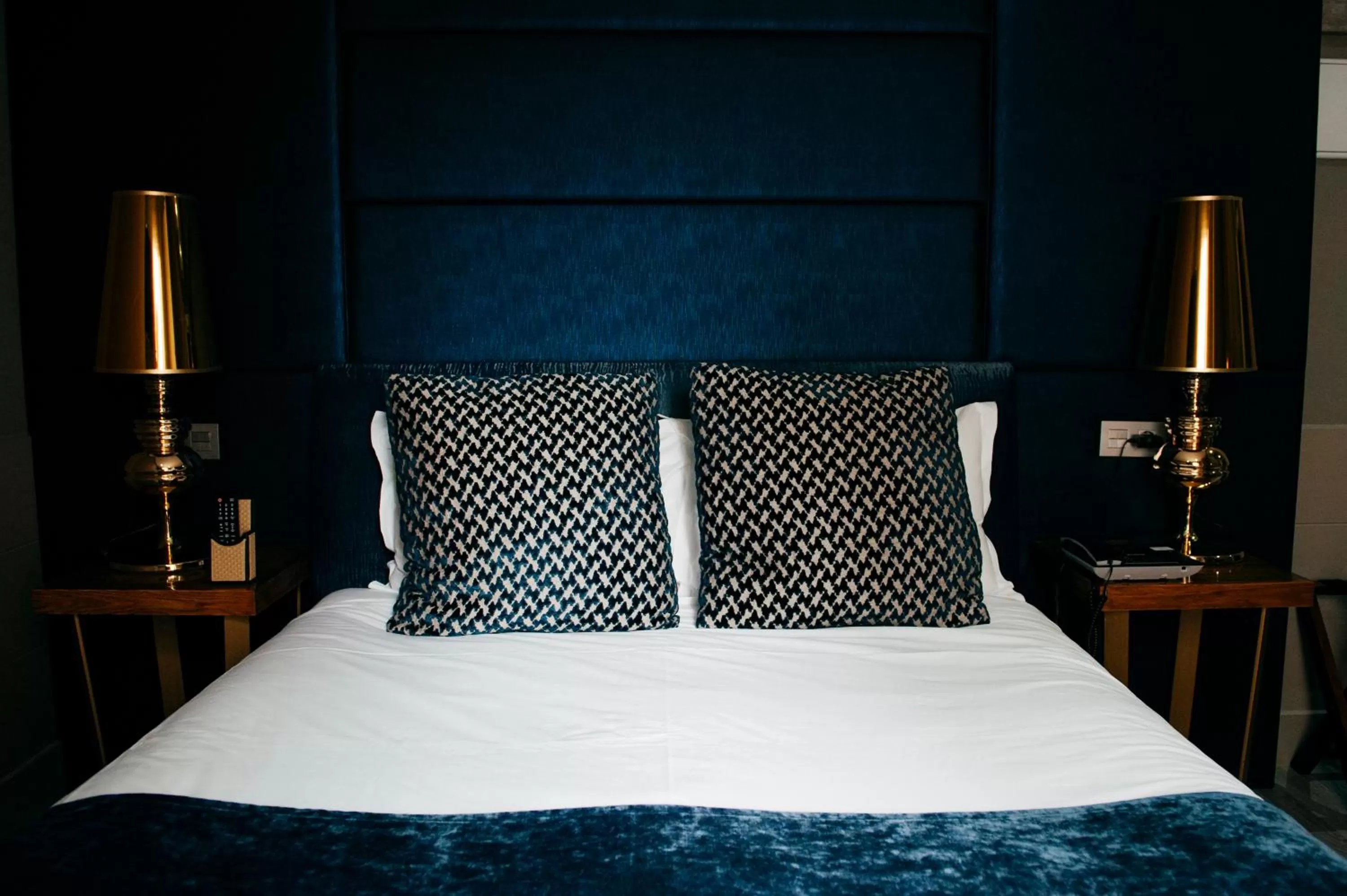 Decorative detail, Bed in Hotel Art Santander