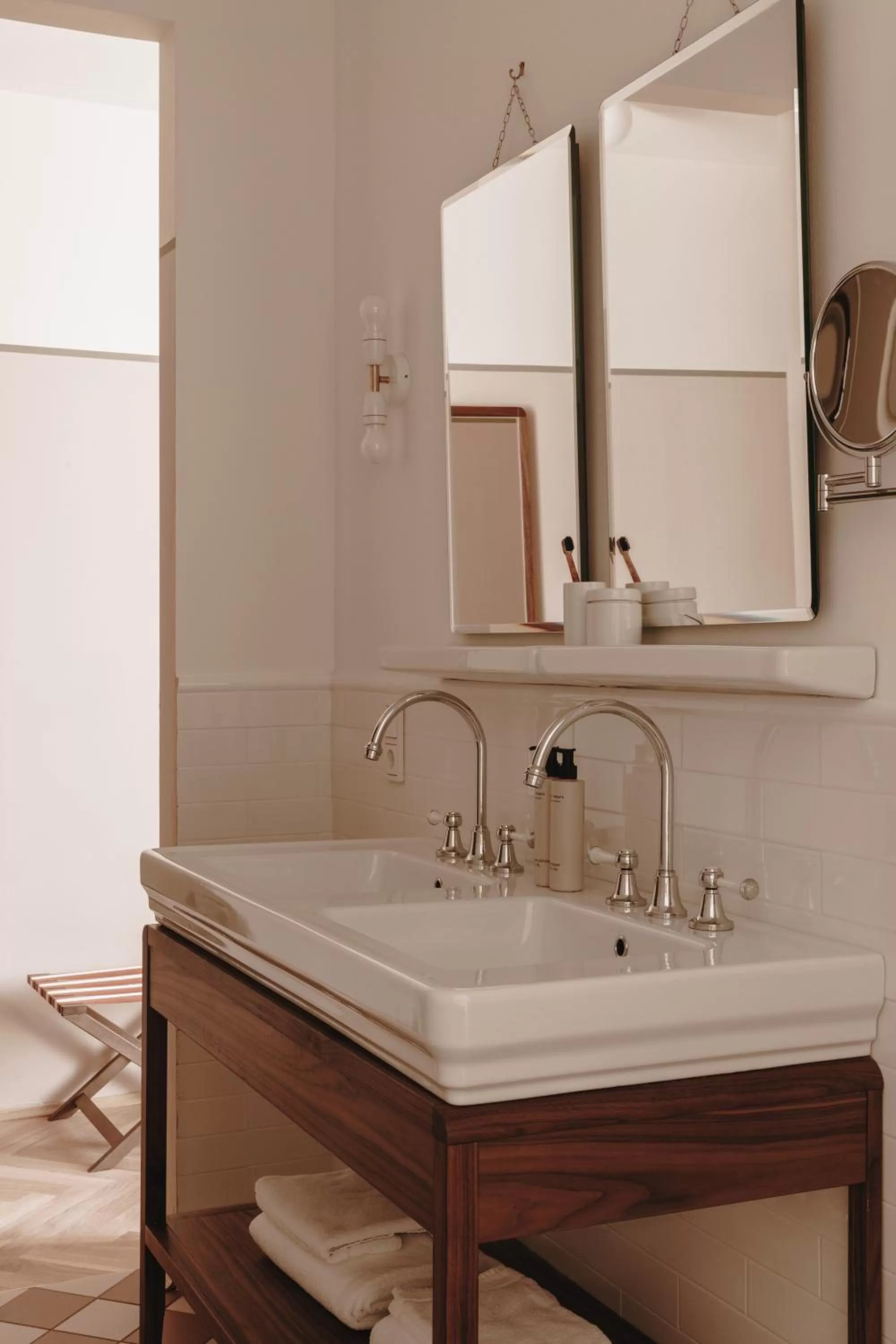 Bathroom in Parkhotel Mondschein, a Member of Design Hotels