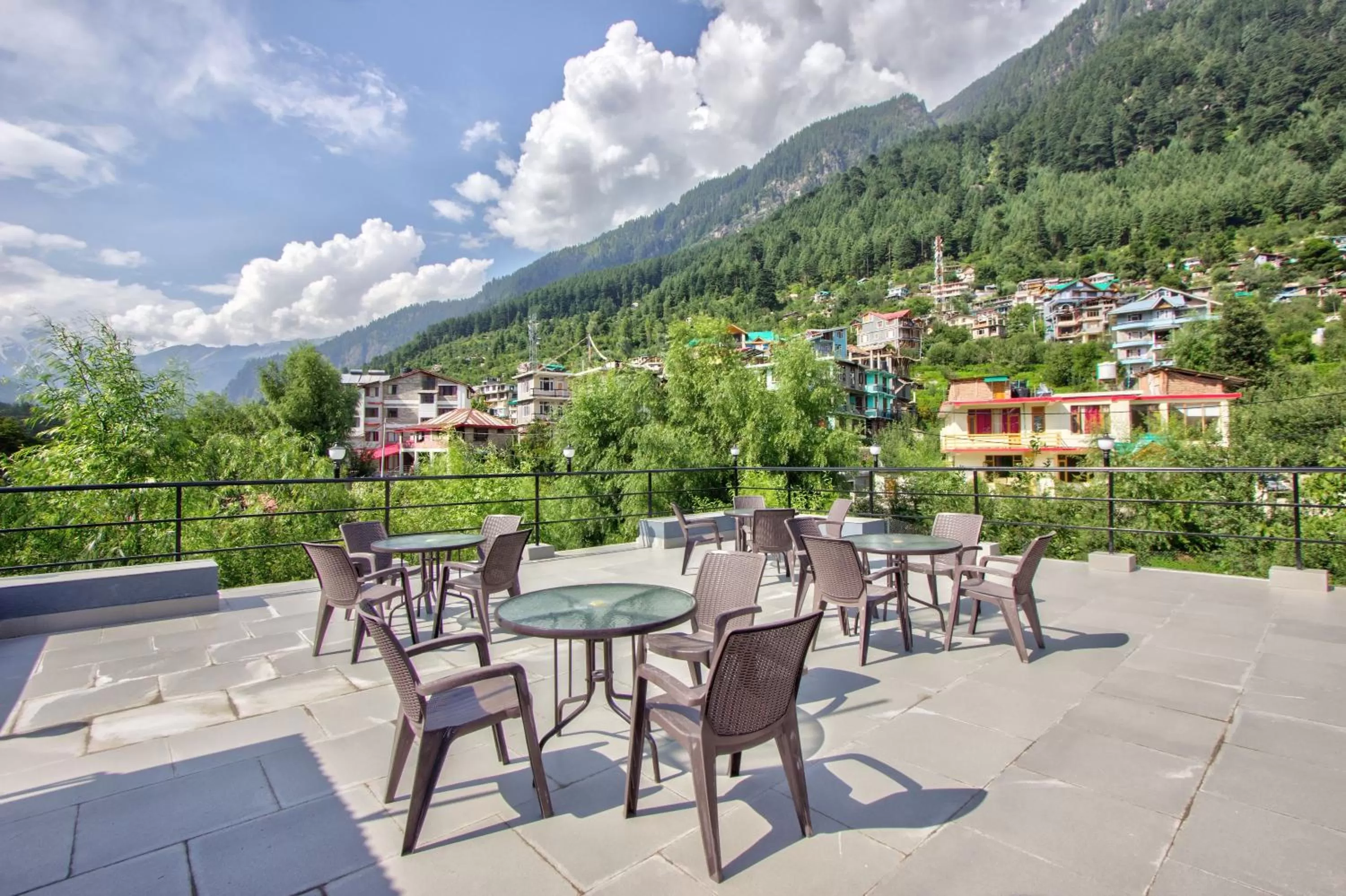 Balcony/Terrace in Woodstock Inn Manali 800 Mtrs from Mall Road