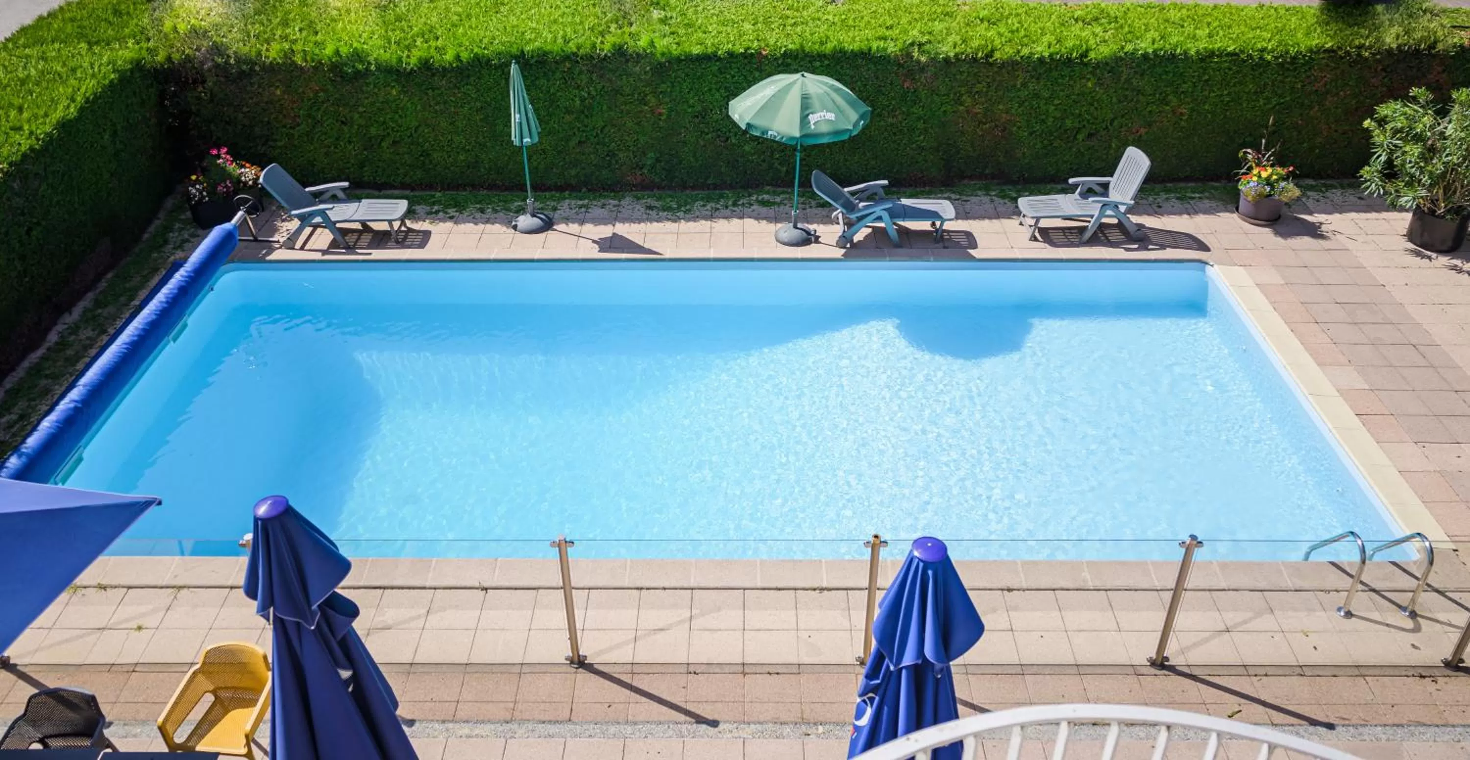 Pool view in ibis Belfort Danjoutin