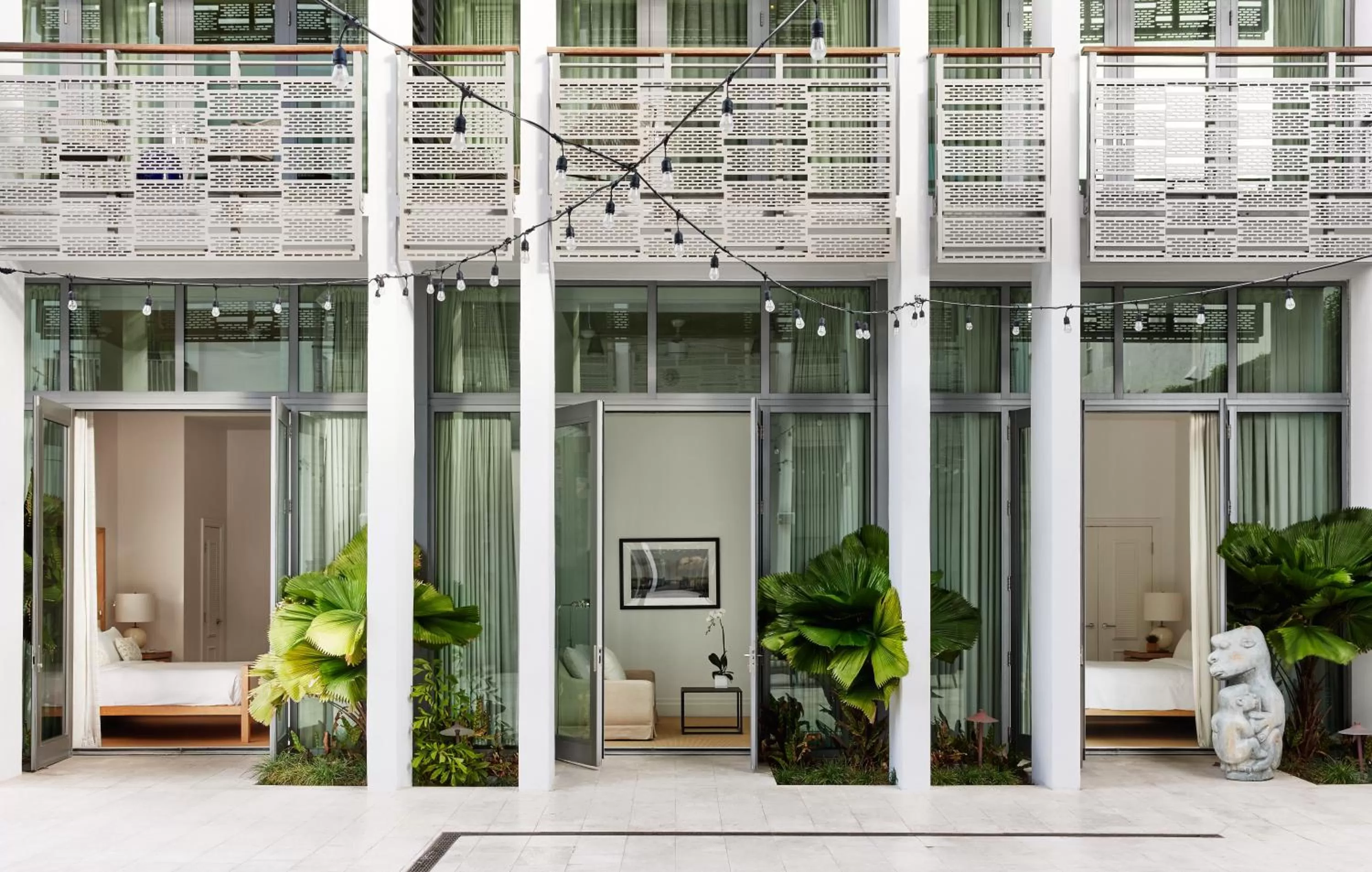 Inner courtyard view in The Betsy Hotel, South Beach