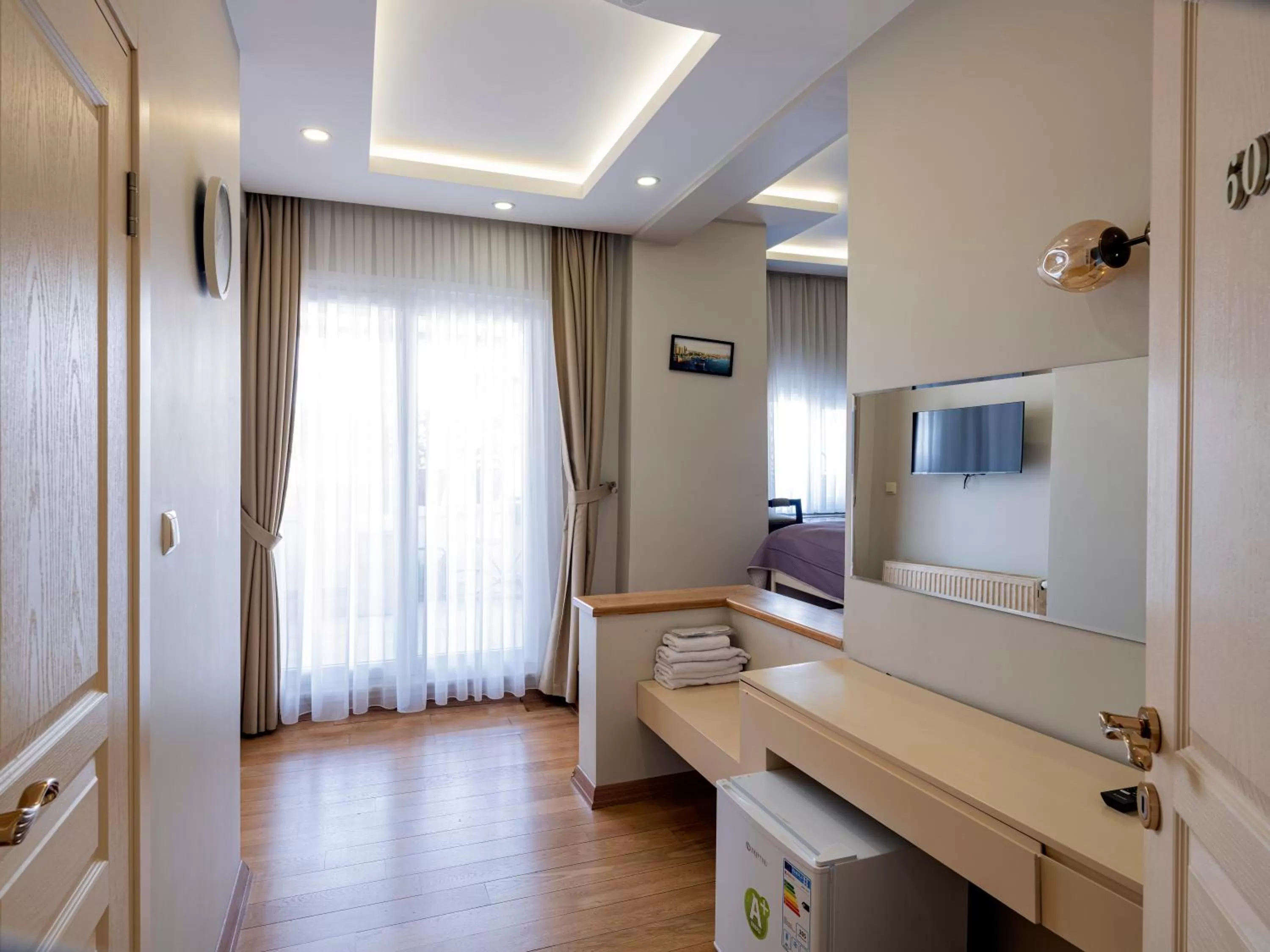 Seating area in Ragip Pasha Apartments