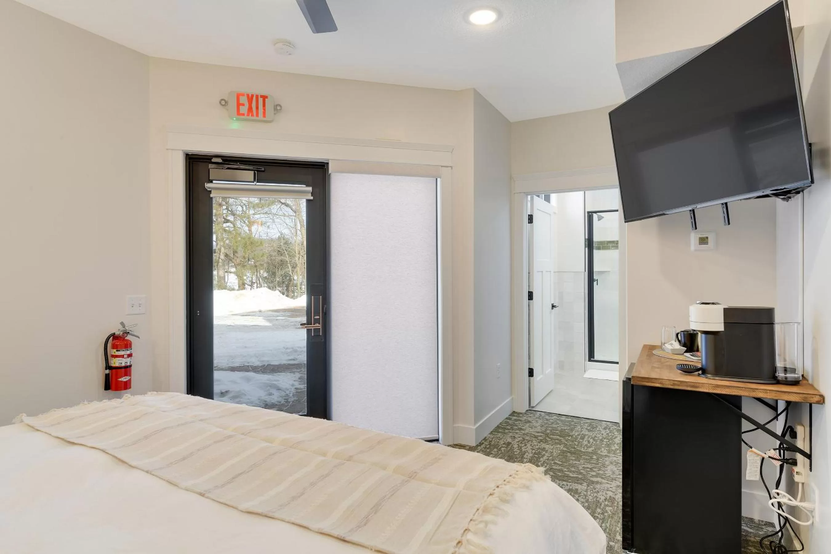 Bed in Balsam Lake Lodge